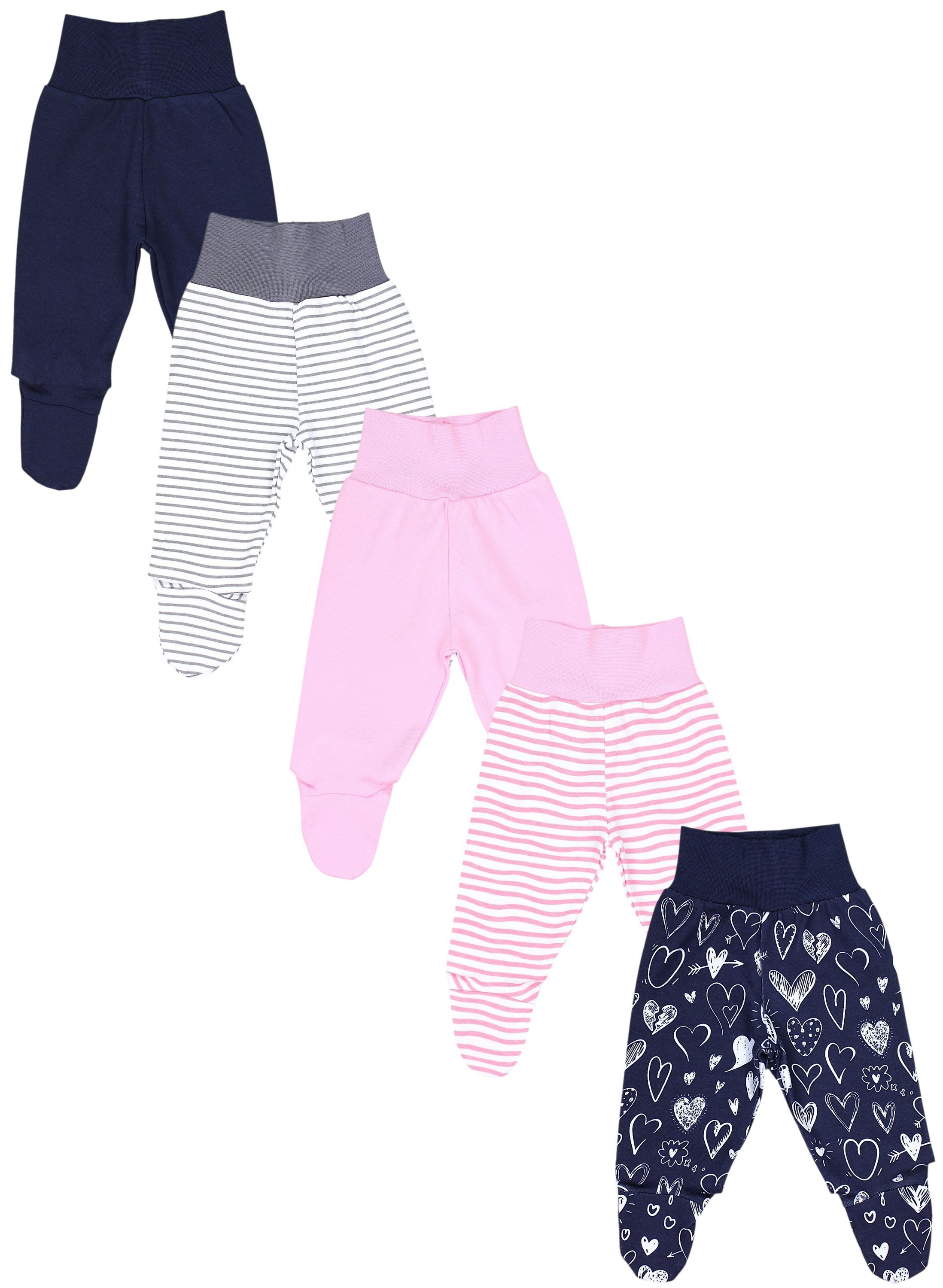 TupTam Pumphose TupTam Baby Strampelhose Jungen Mädchen Hose mit Fuß 5er Pack