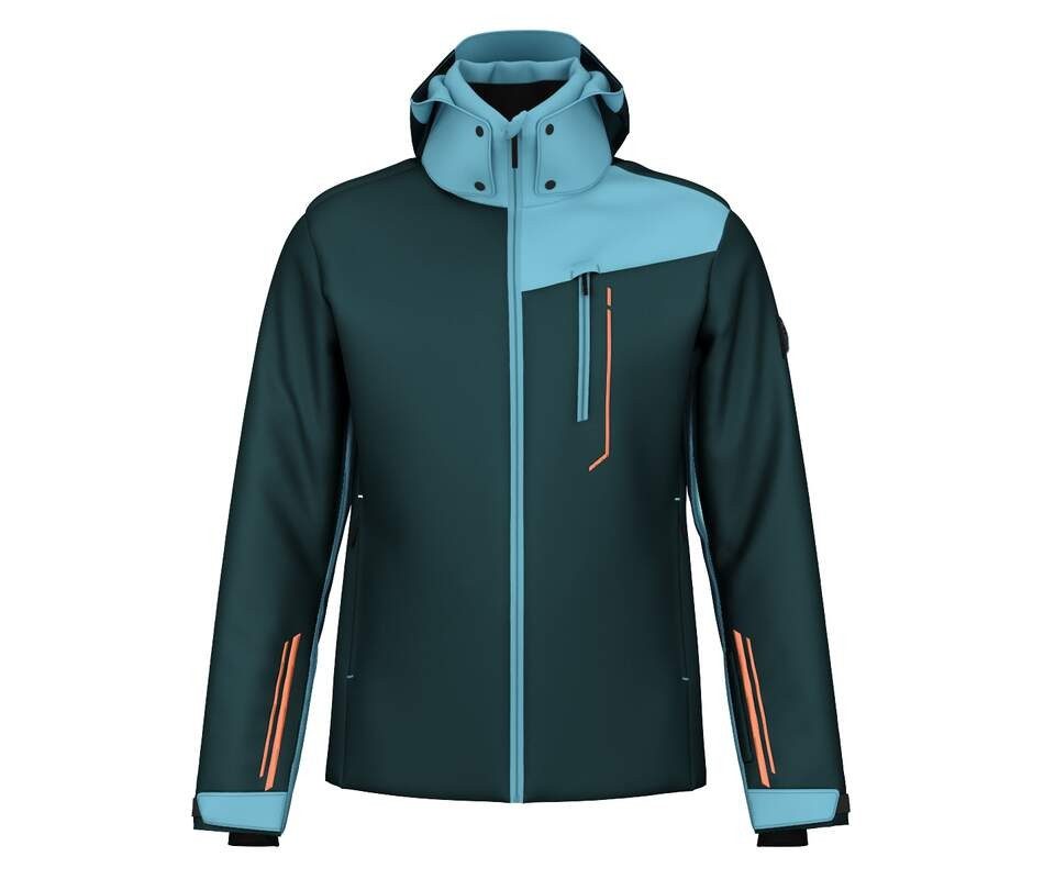 Head Skijacke SUPERSHAPE Jacket Men DARK TEAL/SKY BLUE