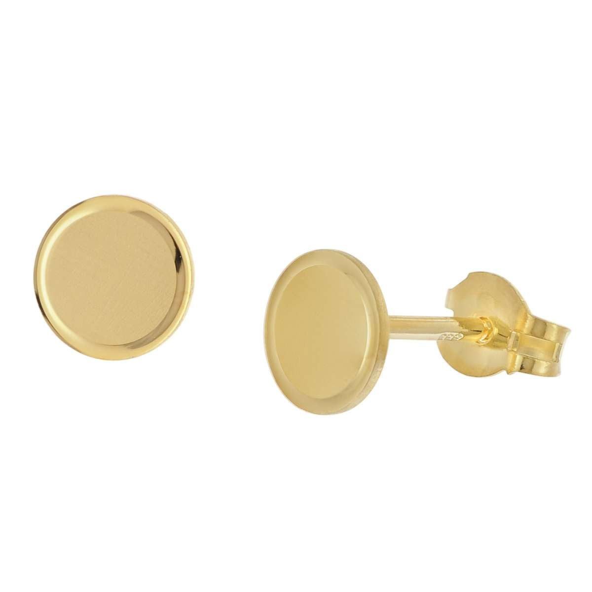 trendor Paar Ohrstecker 28459, für Damen 333 / 8K Gold Ø 6 mm