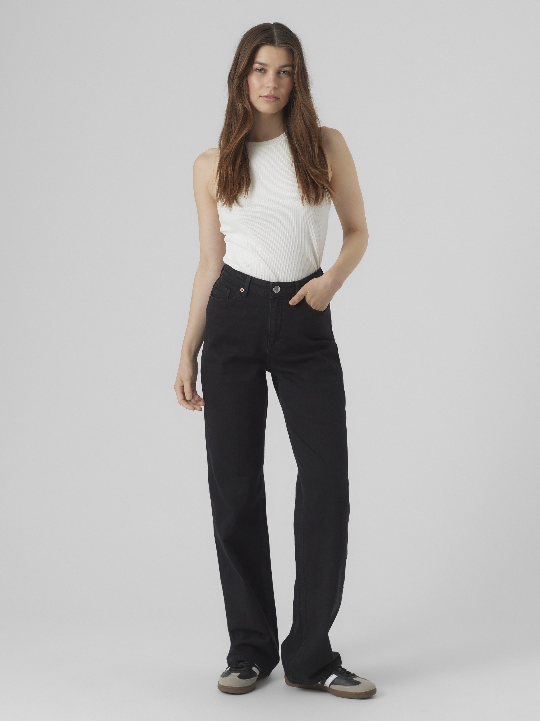 Vero Moda Bequeme Jeans VMTESSA HR WIDE JEANS RA118 GA NOOS