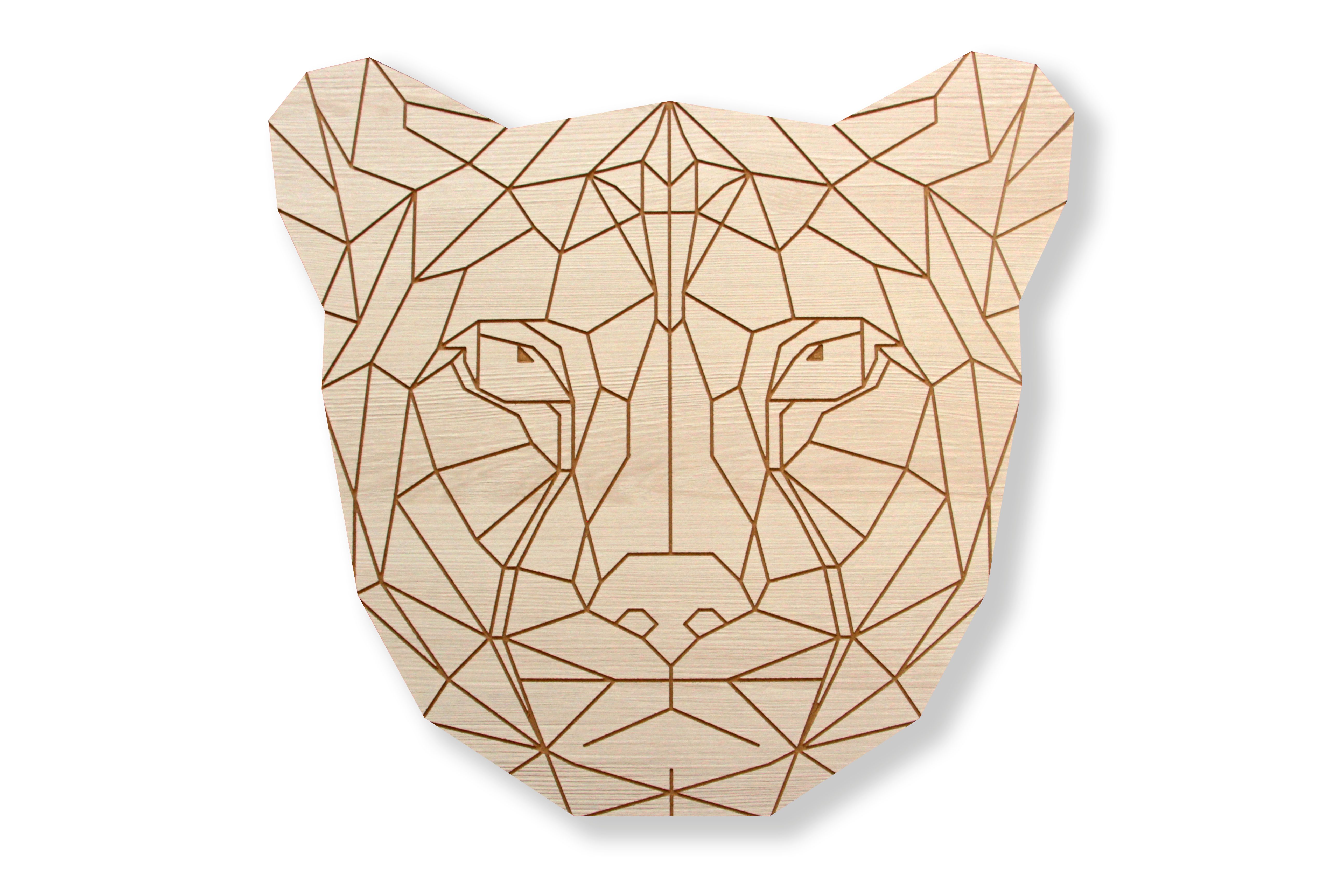 Wanddekoobjekt incl. Polygonal Stil, Original Tierkopf "Gepard" Echtheitszertifikat Design.Home SIBAL im