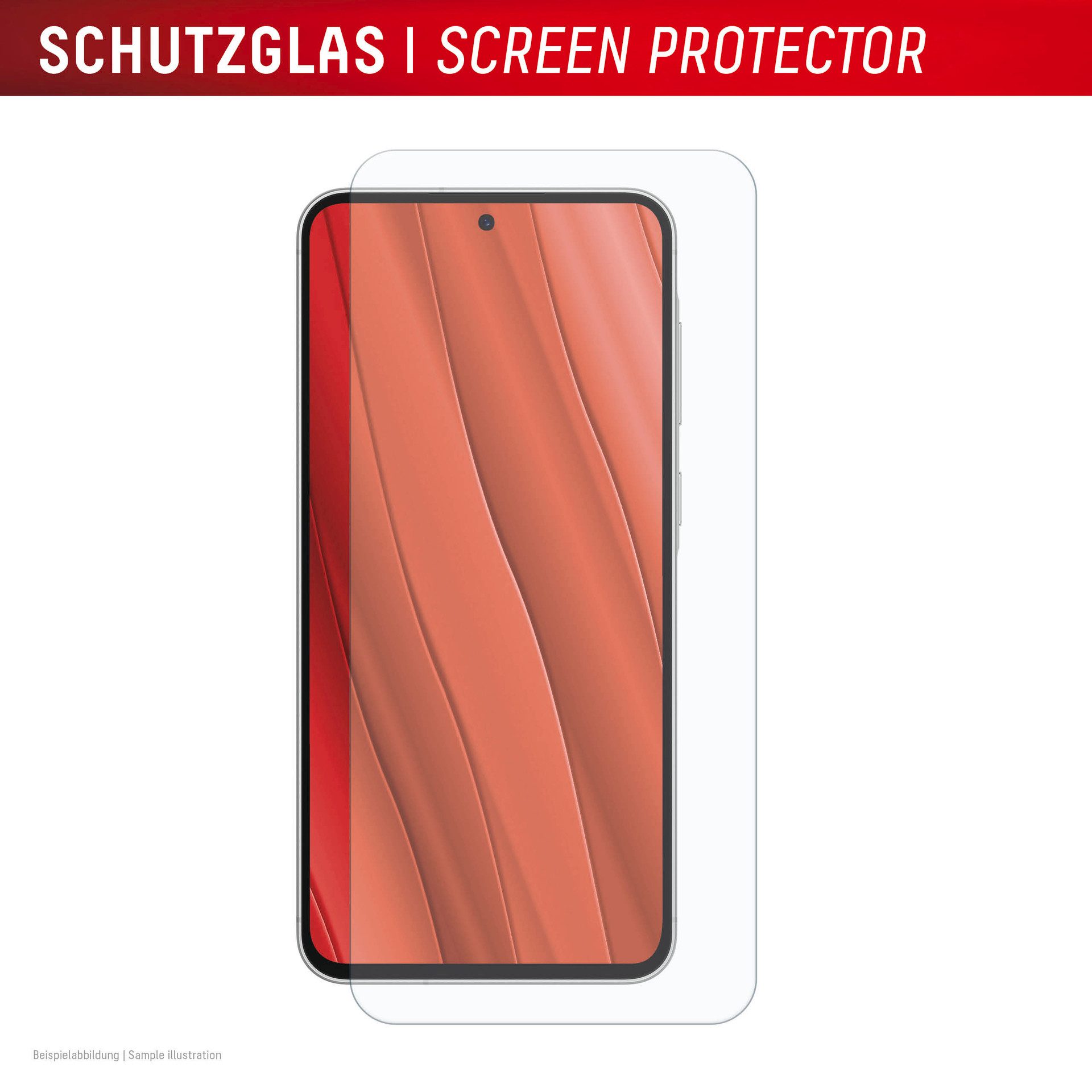 Displex Displayschutzglas Real Glass Screen Protector + Case mit EASY-ON MountMaster für Samsung Galaxy A57, Displayschutzfolie, Schutzfolie, Bildschirmschutz, kratz- & stoßfest