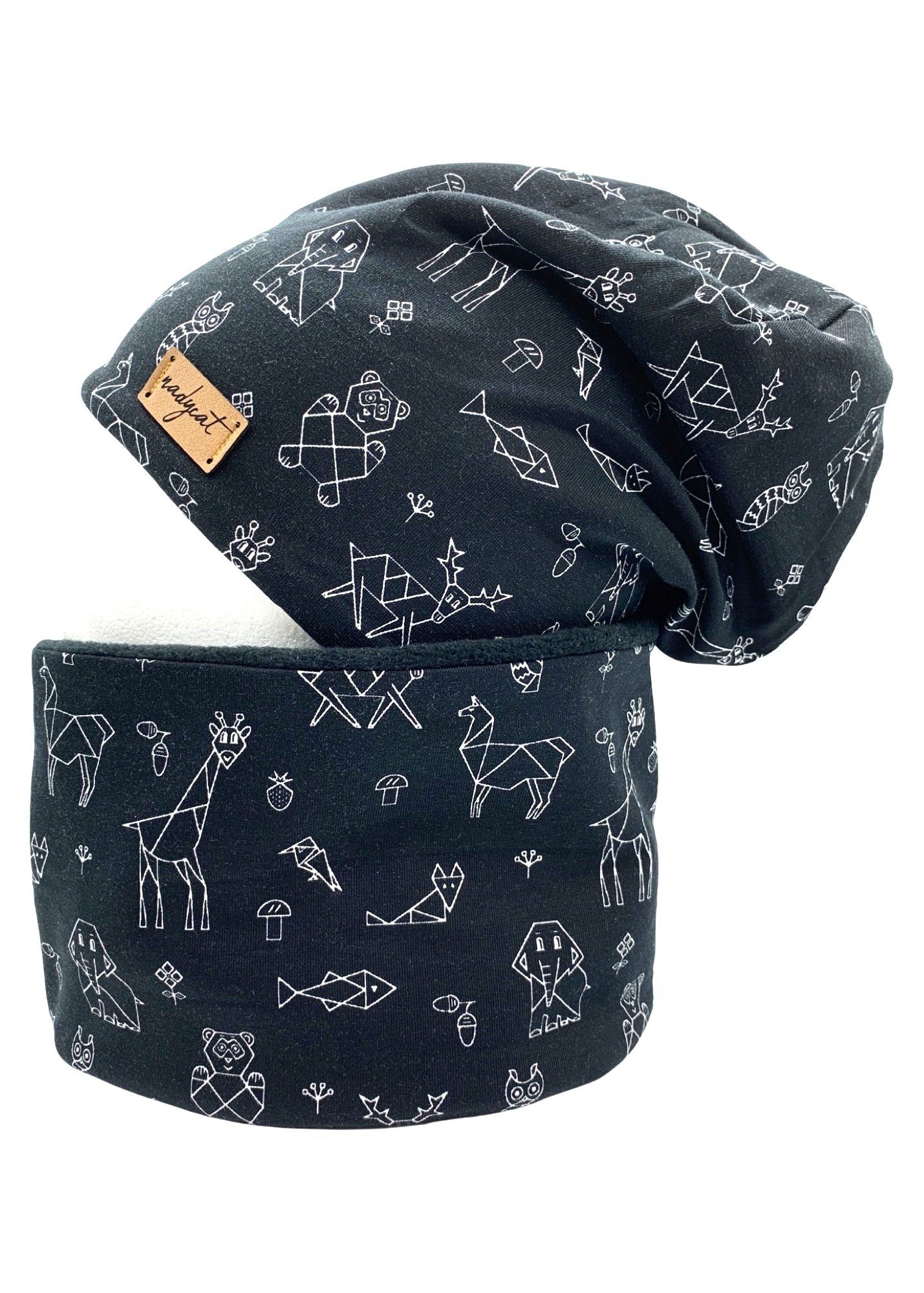 Beanie ANIMALS schwarz