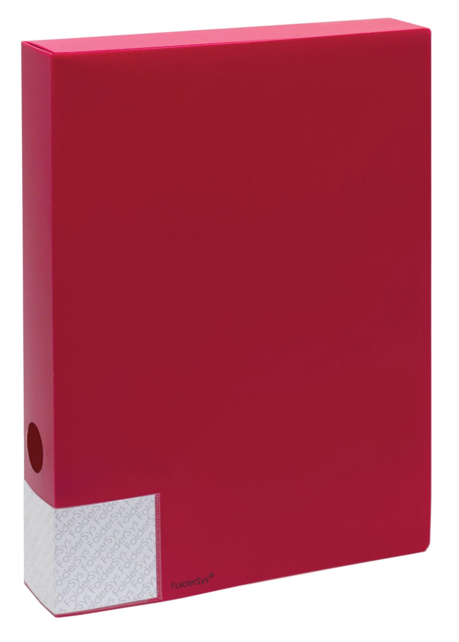 FOLDERSYS Aufbewahrungsbox FSY Dokumenten-Box, 55mm, Standard, rot, 1 Stück