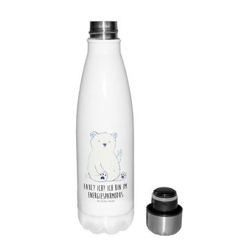 Mr. & Mrs. Panda Thermoflasche Eisbär Faul - Weiß - Geschenk, Thermoflasche, Teddy, Thermos, Trinkfl, Motivierende Sprüche