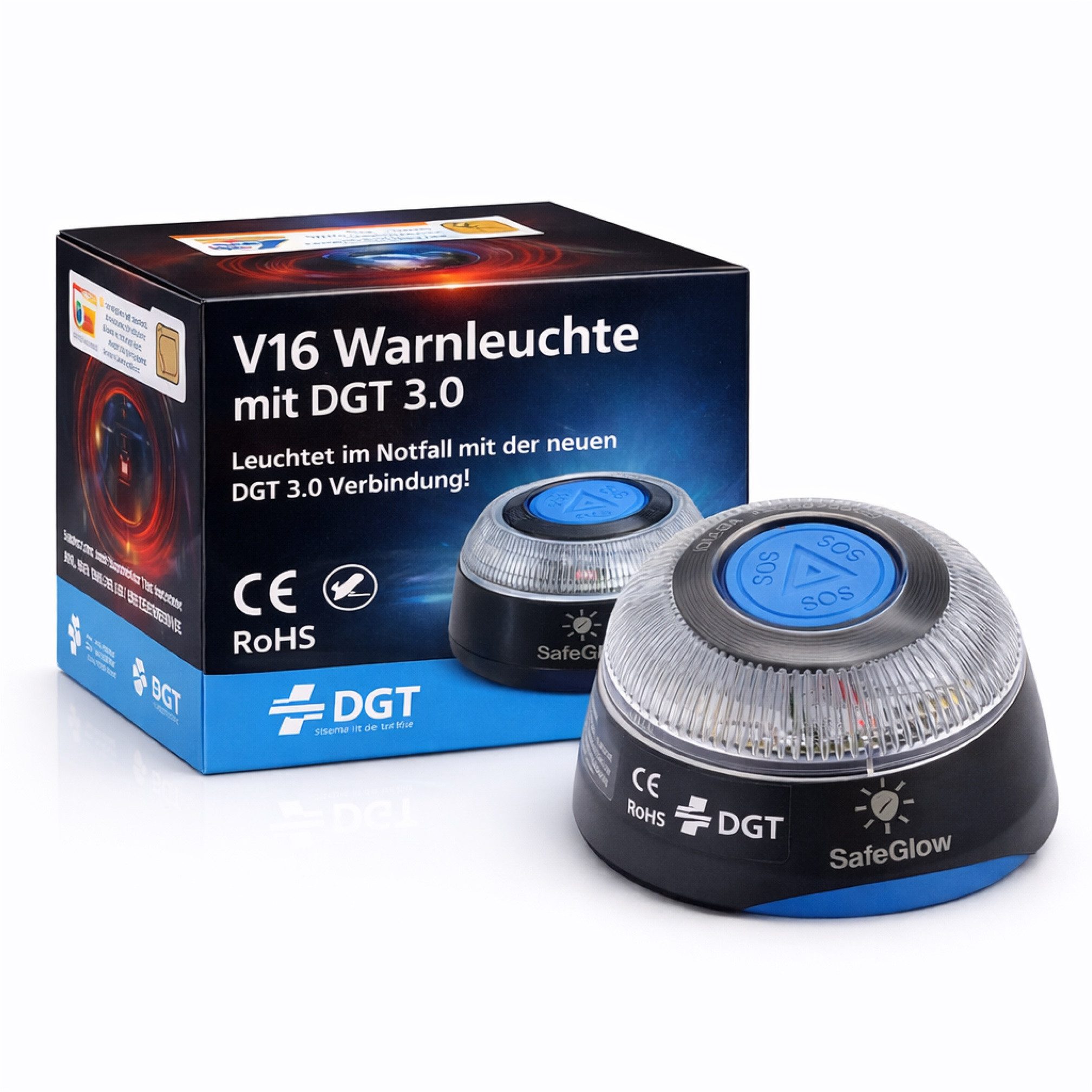 TK Gruppe LED-Warndreieck Warnleuchte V16 EU IDADA 21020060 zugelassenes Notlicht & Warndreieck