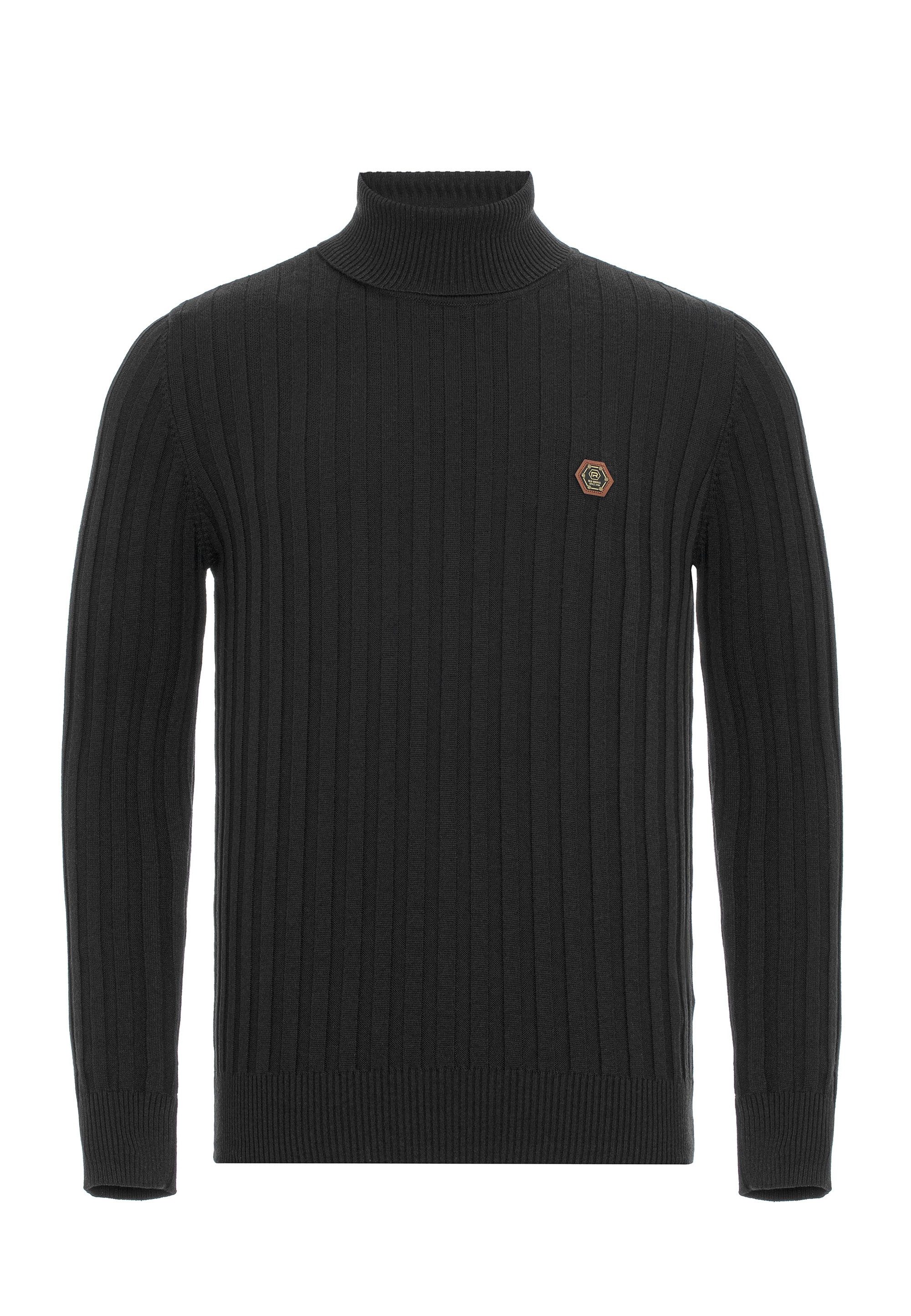 RedBridge Rollkragenpullover Kiew mit gestreiftem Strickmuster