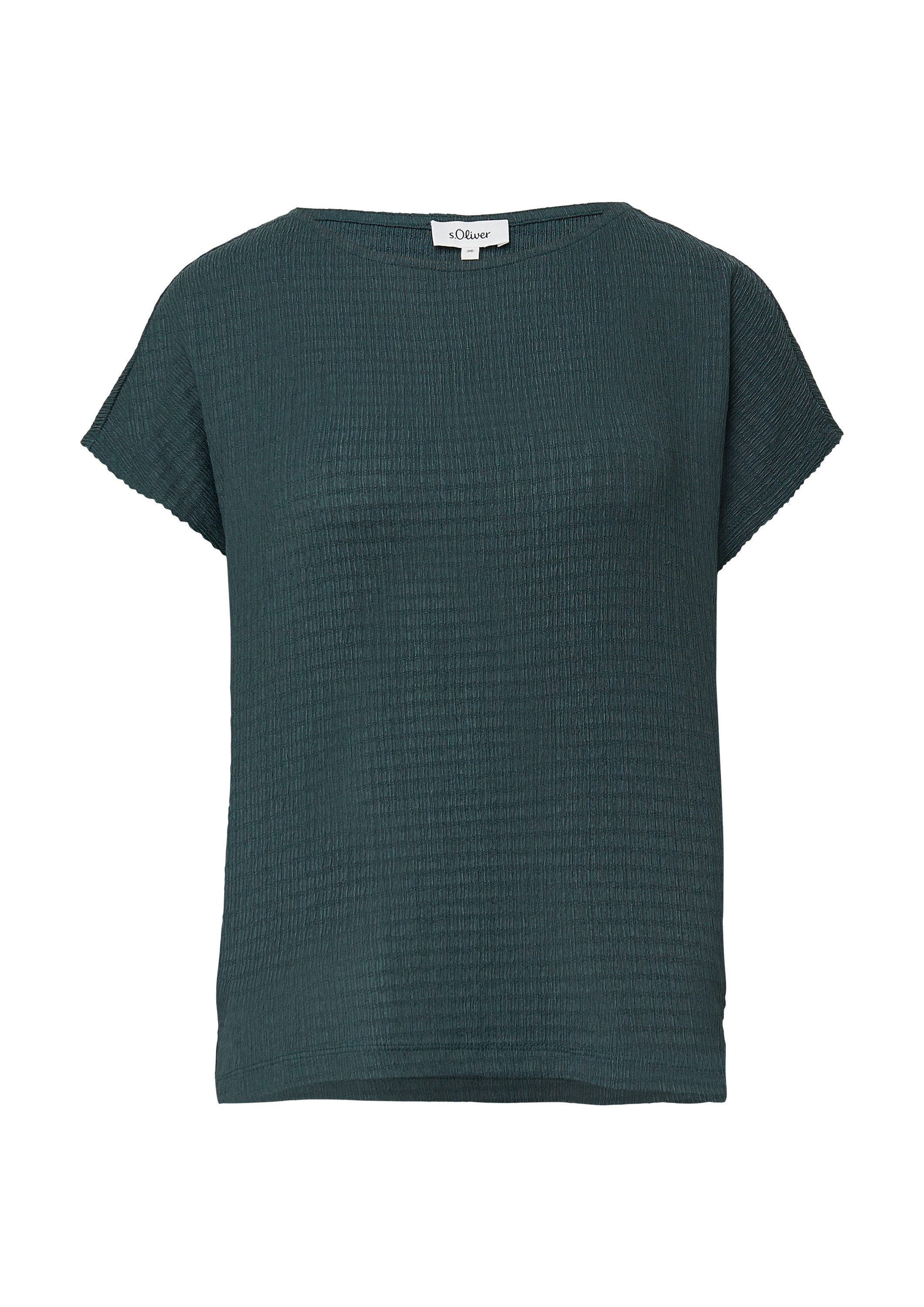 s.Oliver Kurzarmshirt T-Shirt Strukturiertes T-Shirt im günstig online kaufen