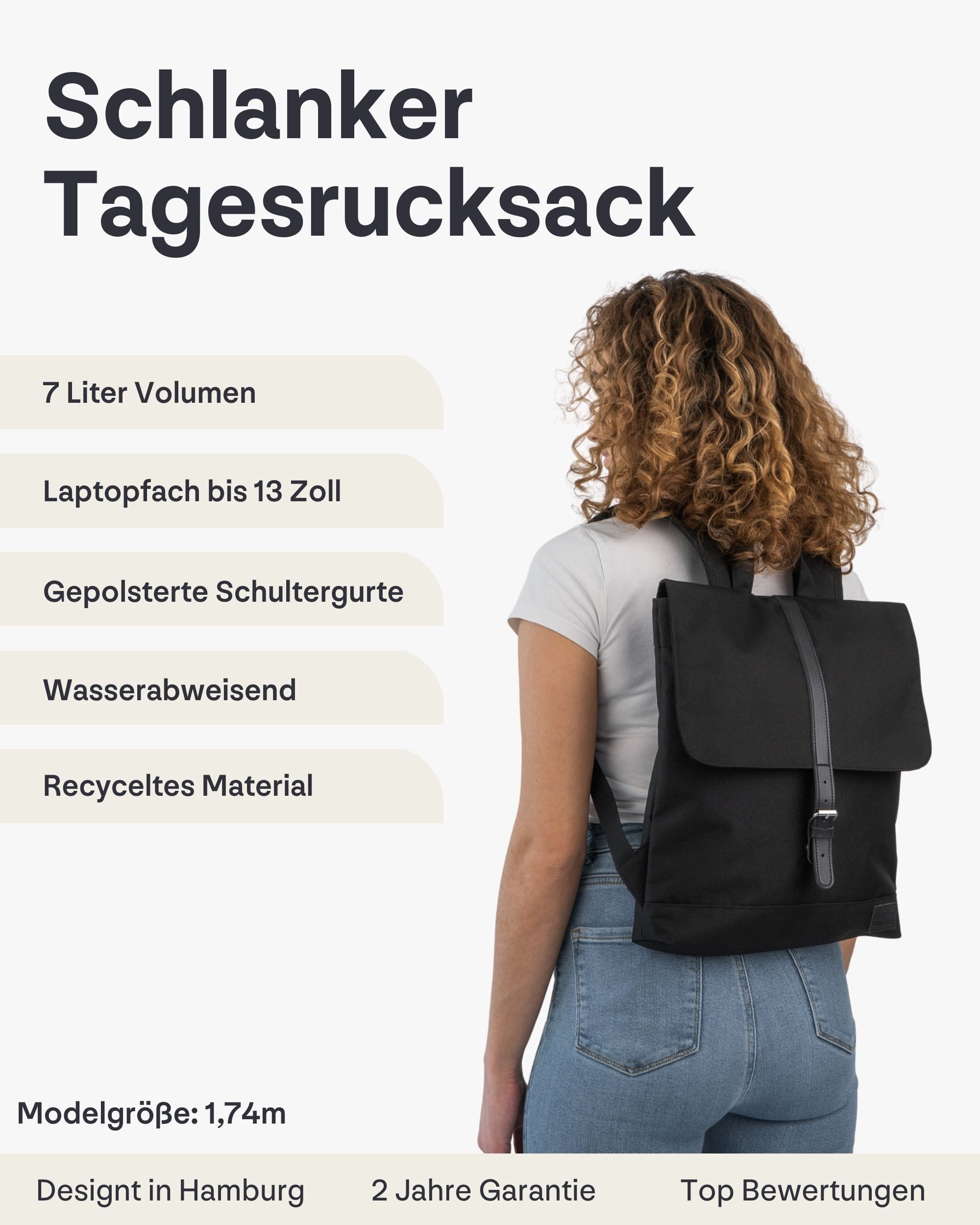 Johnny Urban Cityrucksack MIA Rucksack Damen, Tagesrucksack, Vordertasche, Laptopfach, Wasserabweisend