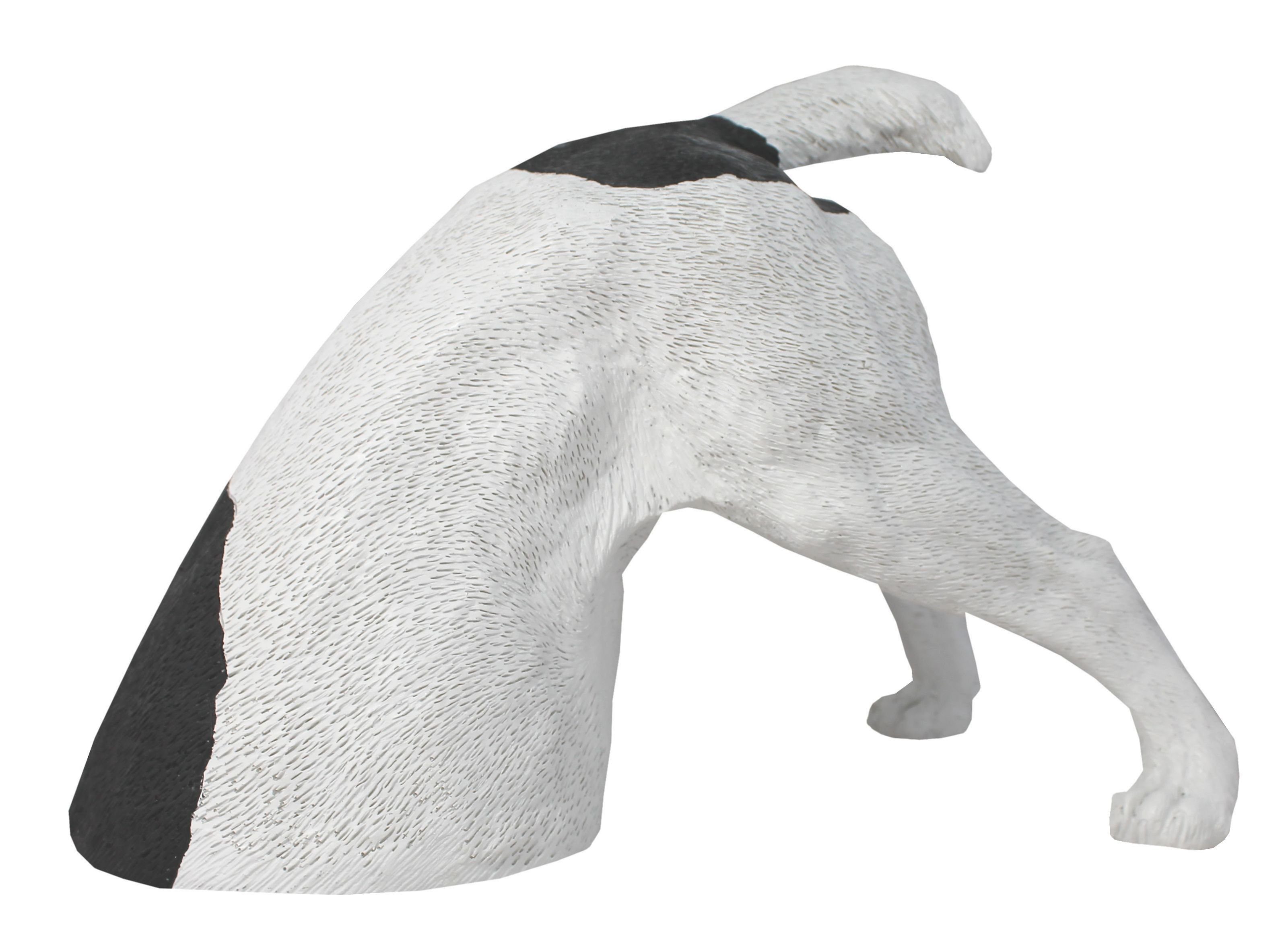 colourliving Tierfigur Deko Hund Jack Russel grabend halber Hund