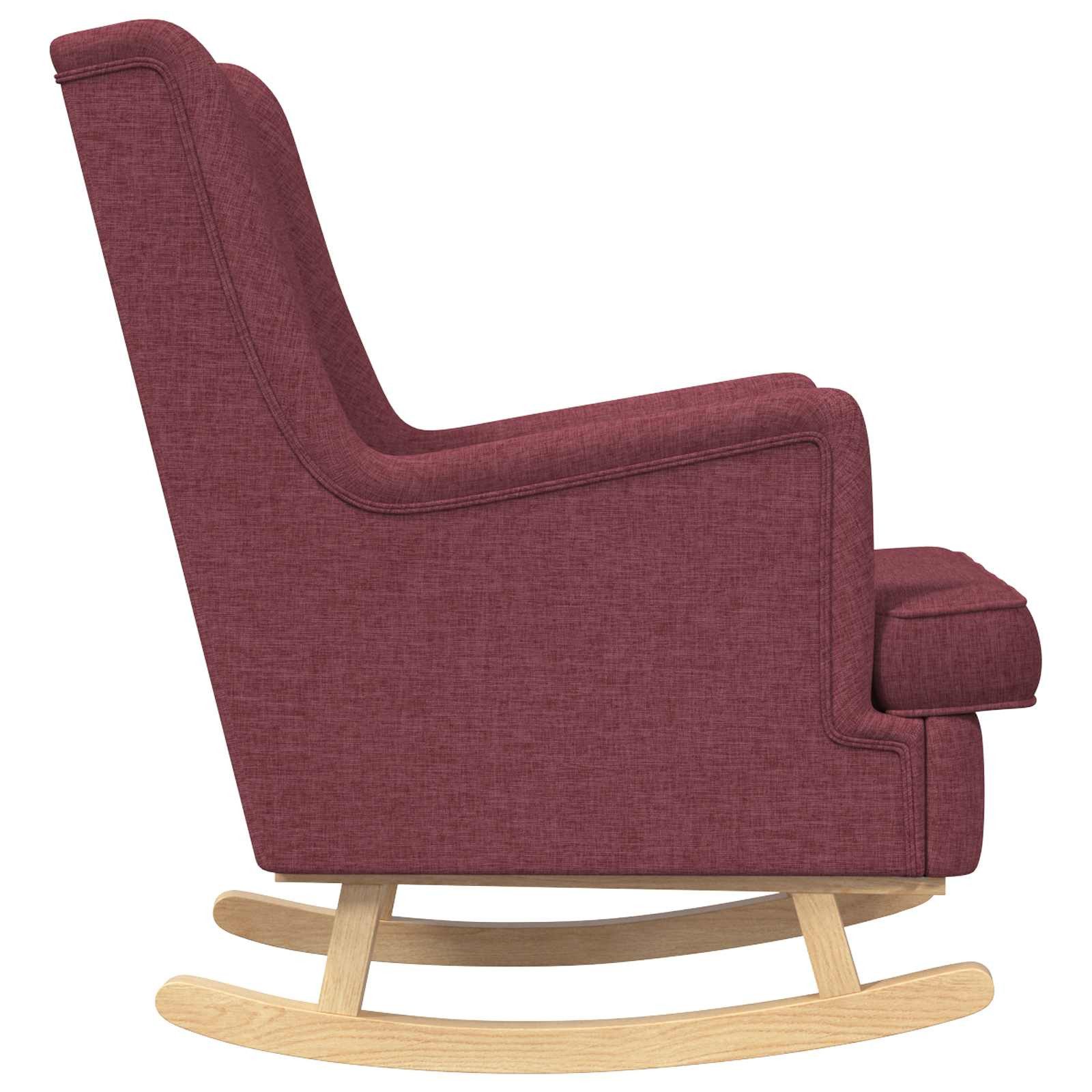 vidaXL Schaukelstuhl Schaukelstuhl Weinrot 62 x 80 x 85 cm Stoff (1 St)