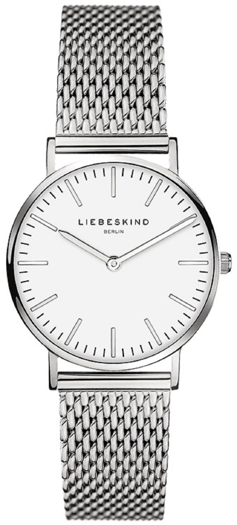 Liebeskind Berlin Damen-Perlenkette – Edelstahl IP Roségold, 46 Cm, Mit Perlen-Anhänger, Filigran