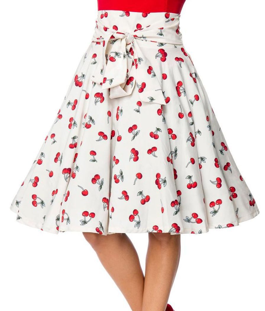 Atixo Midirock Knielanger Schluppen Rock als Tellerrock mit angesetztem Bun günstig online kaufen