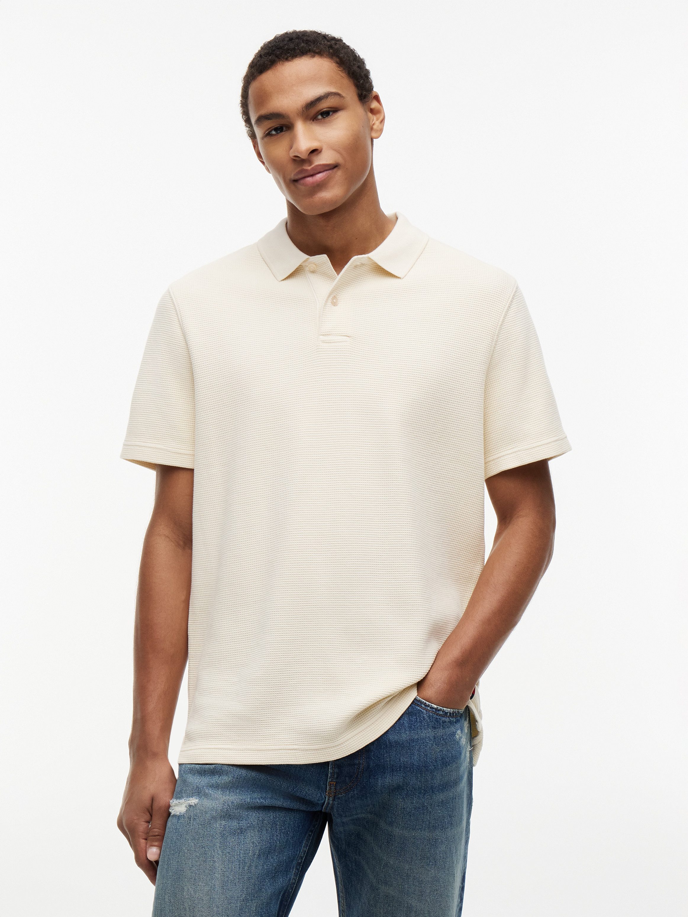 Tommy Jeans Poloshirt TJM REGULAR WASHED WAFFLE