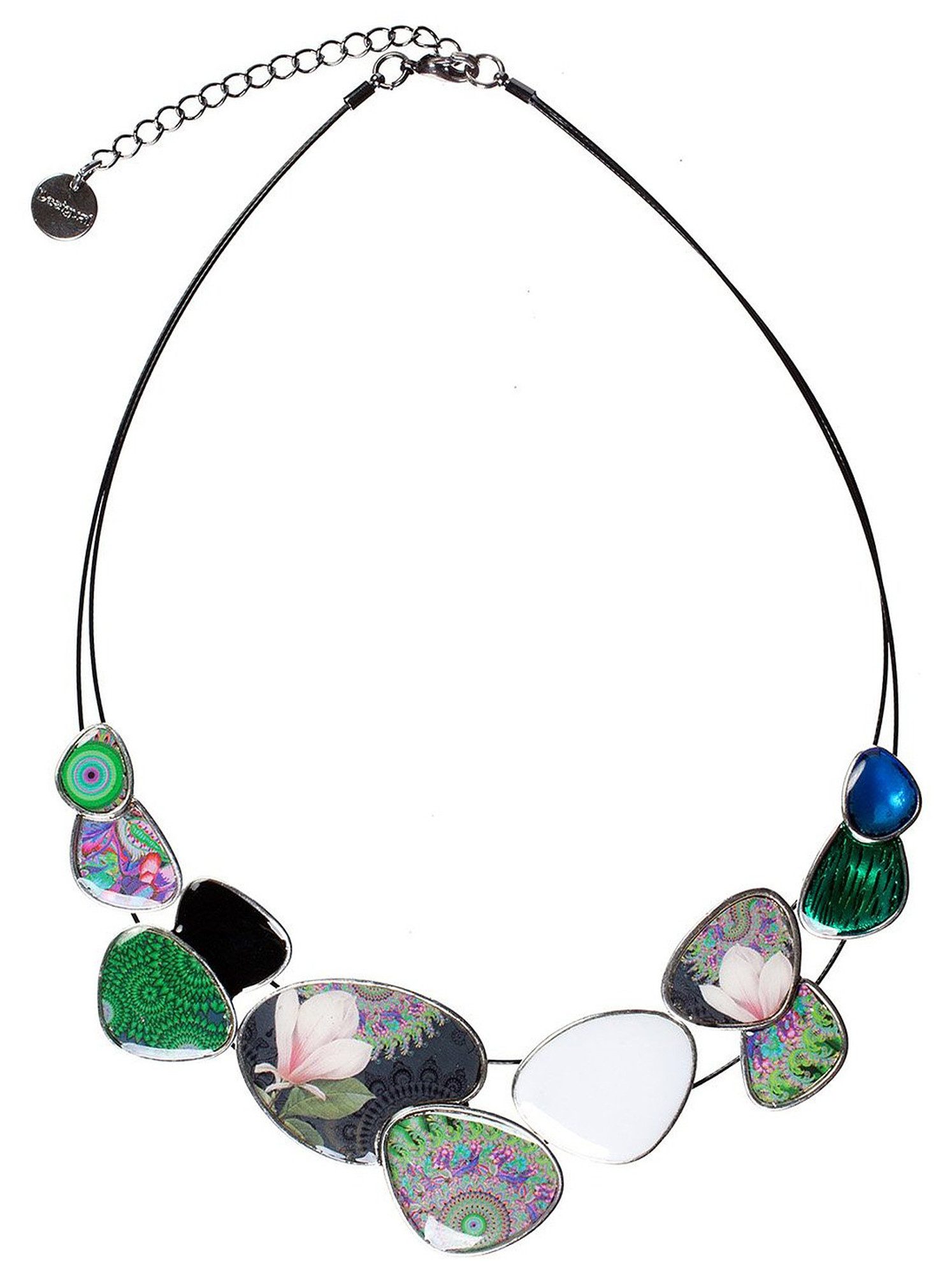 Desigual Collier Chapas, Collier Schmuckdrähte Boho-Touch antik versilbert