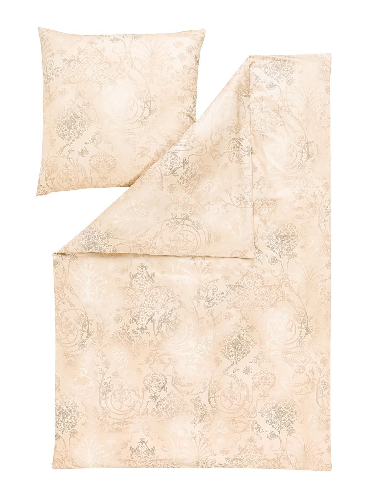Estella Kissenhülle Jersey Kopfkissenbezüge Atelier Gregorio Ornament sand 40x80, (1 Stück), Kissenhülle Kopfkissenbezug Kissenbezug
