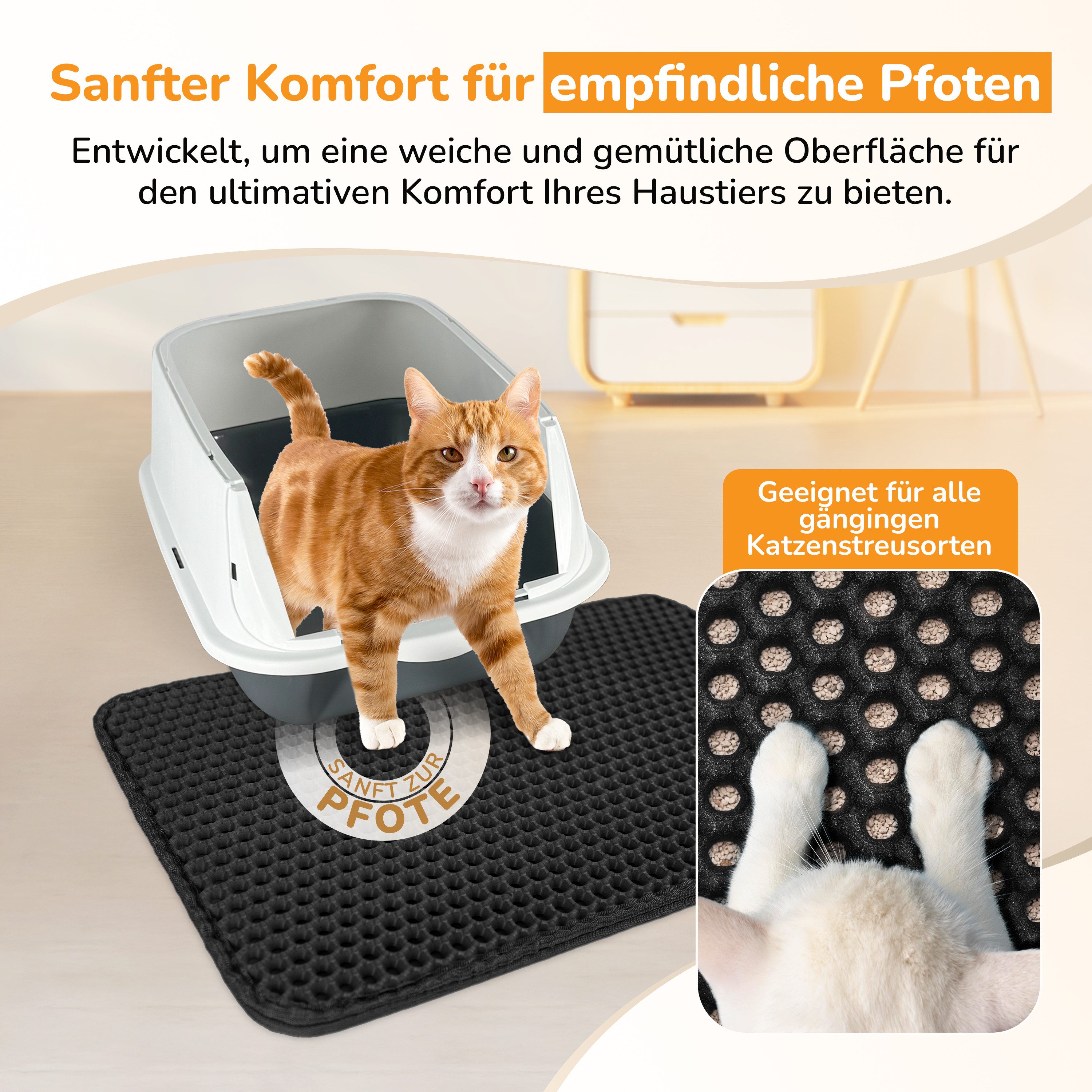 LINUMA Katzenstreu Katzentoilette Katzenstreu Matte Katzenstreumatte Katzen günstig online kaufen