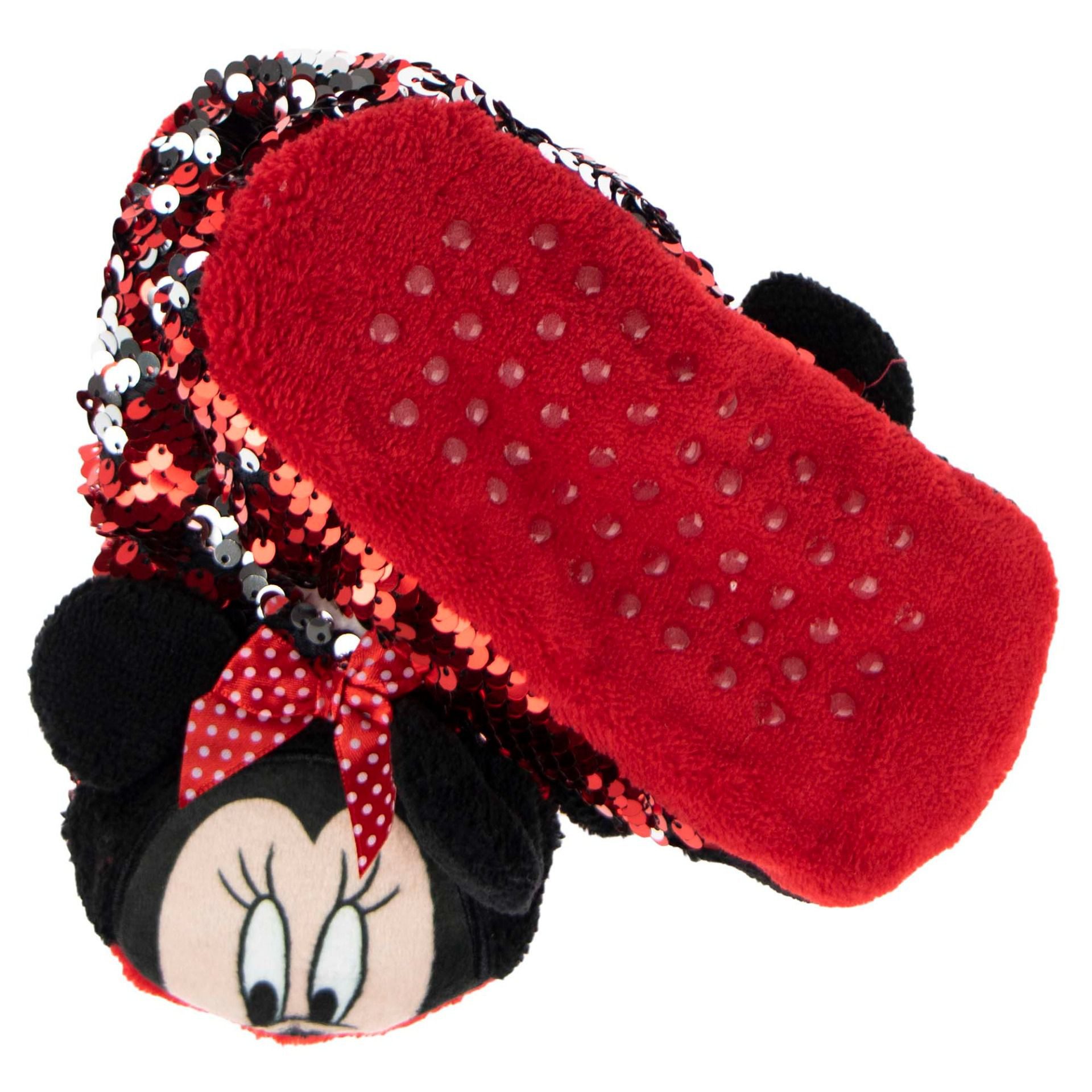 Disney Minnie Mouse Warmschuhe Kuschelige Anti-Rutsch-Hausschuhe Plüsch Hausschuhe