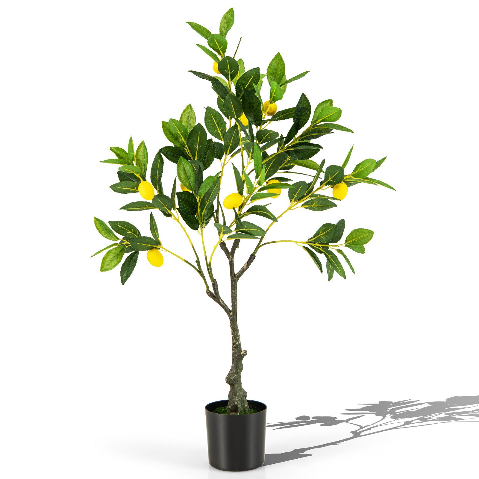 Kunstpflanze, KOMFOTTEU, Höhe 80 cm, Zitronenbaum Plastik Pflanze im Topf günstig online kaufen