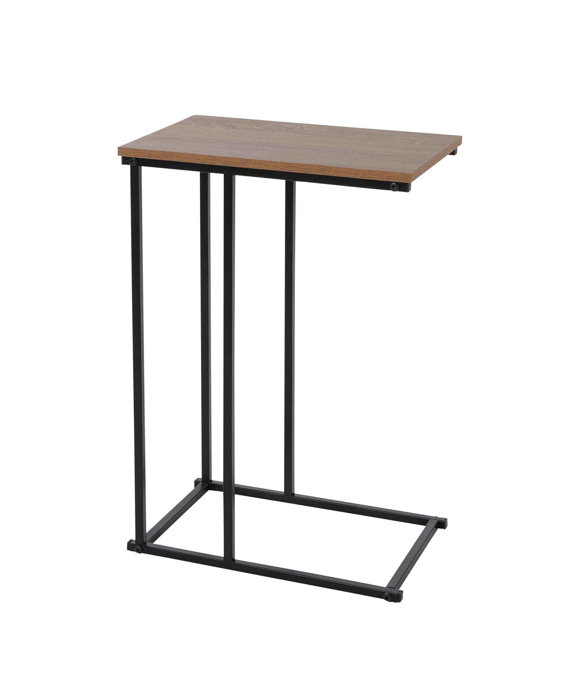 Spetebo Beistelltisch Holz Beistelltisch mit Metall Gestell - 58 x 40 cm (Packung, 1 tlg), Tisch zum Zustellen oder Dekorieren