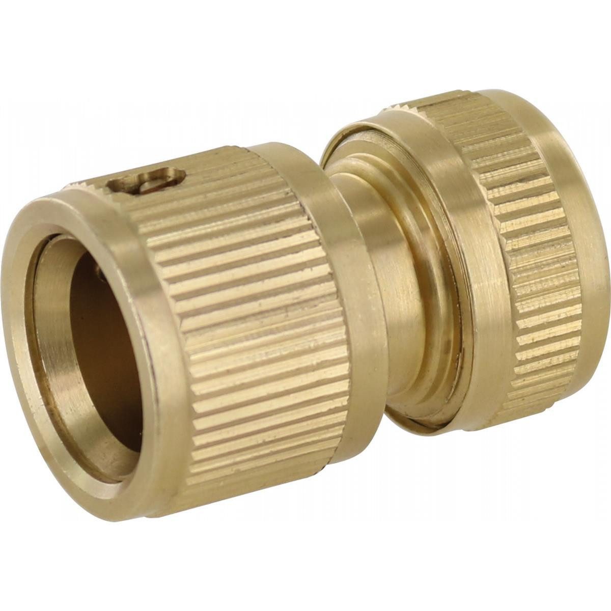 Triuso Schlauchkupplung Steckkupplung Messing 1/2" auf 1/2“ (13 mm)
