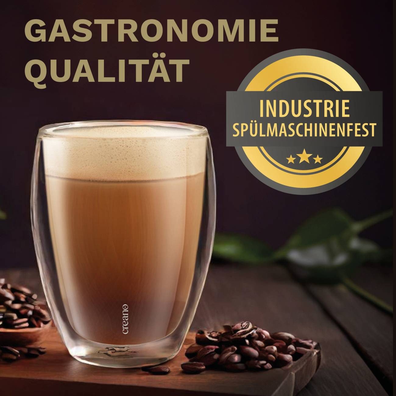 Creano Teeglas Premium Gläser 2er Set, 400ml, 2-tlg., Borosilikatglas