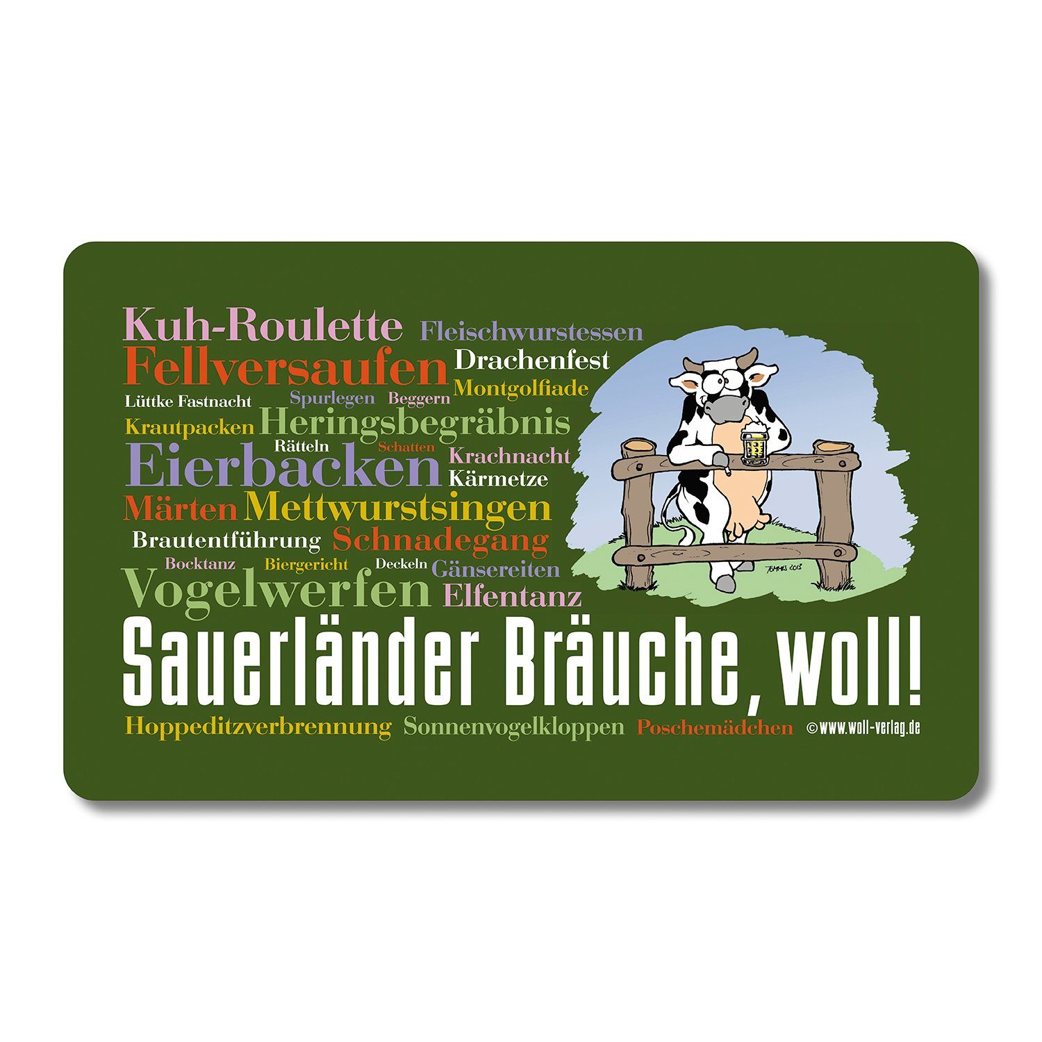 Deine Wörter Frühstücksbrett Frühstücksbrettchen Sauerländer Bräuche, woll!, Kunststoff, (Inhalt)