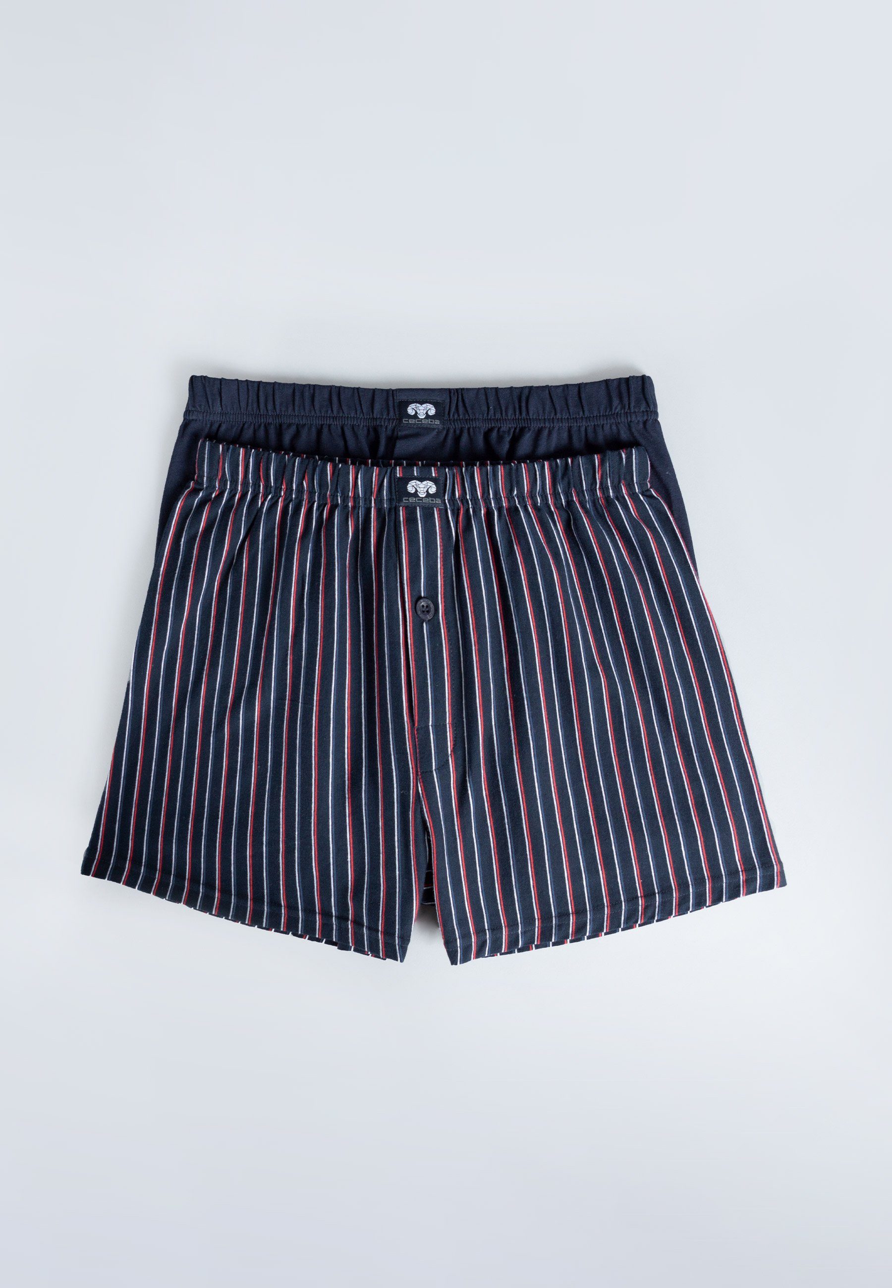 CECEBA Boxershorts CECEBA Herren Boxershort blau bedruckt 2er Pack (2-St) – Bild 5 von 5