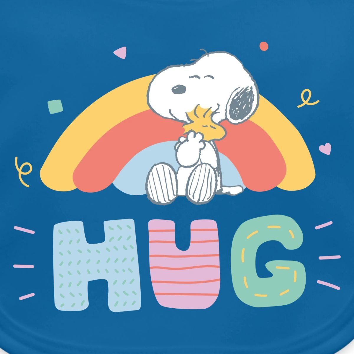 Spreadshirt Lätzchen Peanuts Snoopy & Woodstock Hug Bio Baby Lätzchen, (1-St)