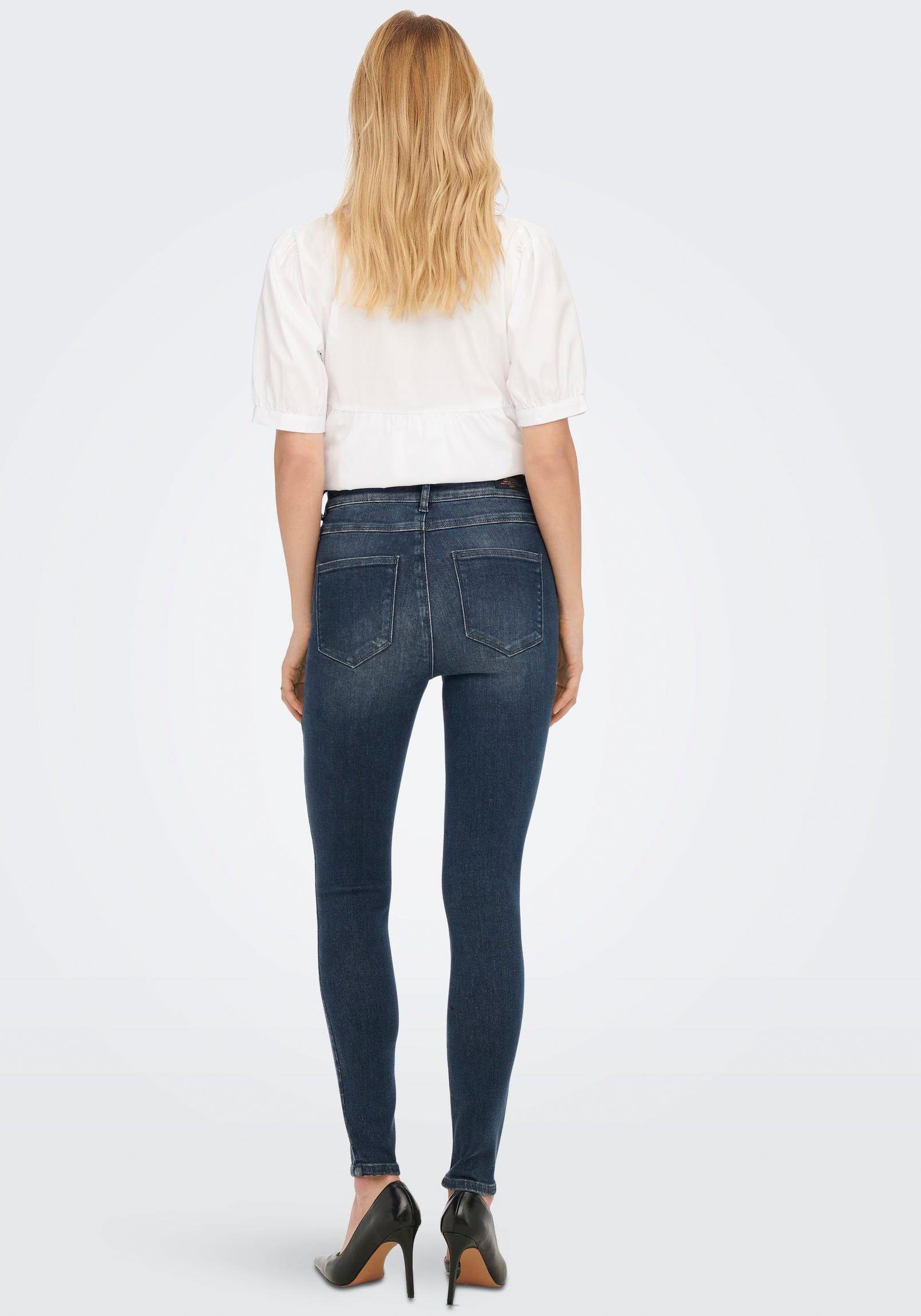 ONLY High-waist-Jeans ONLMILA HW ANK BJ407 Blau-2 DNM SK