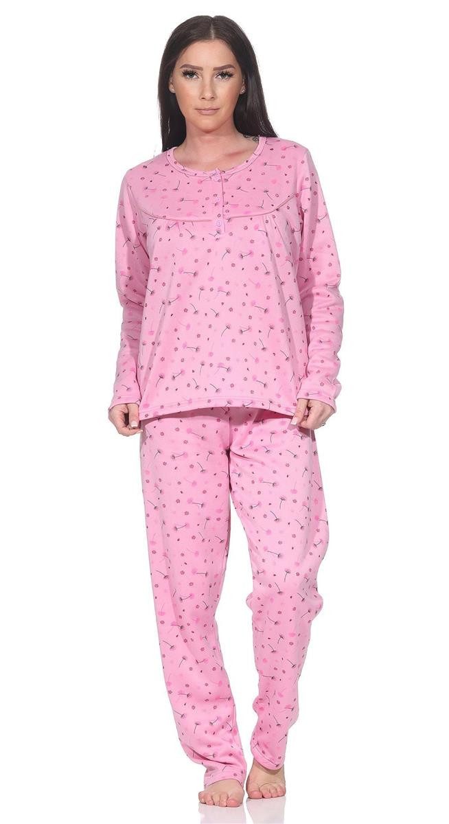 EloModa Pyjama Damen Pyjama lang Thermo günstig online kaufen