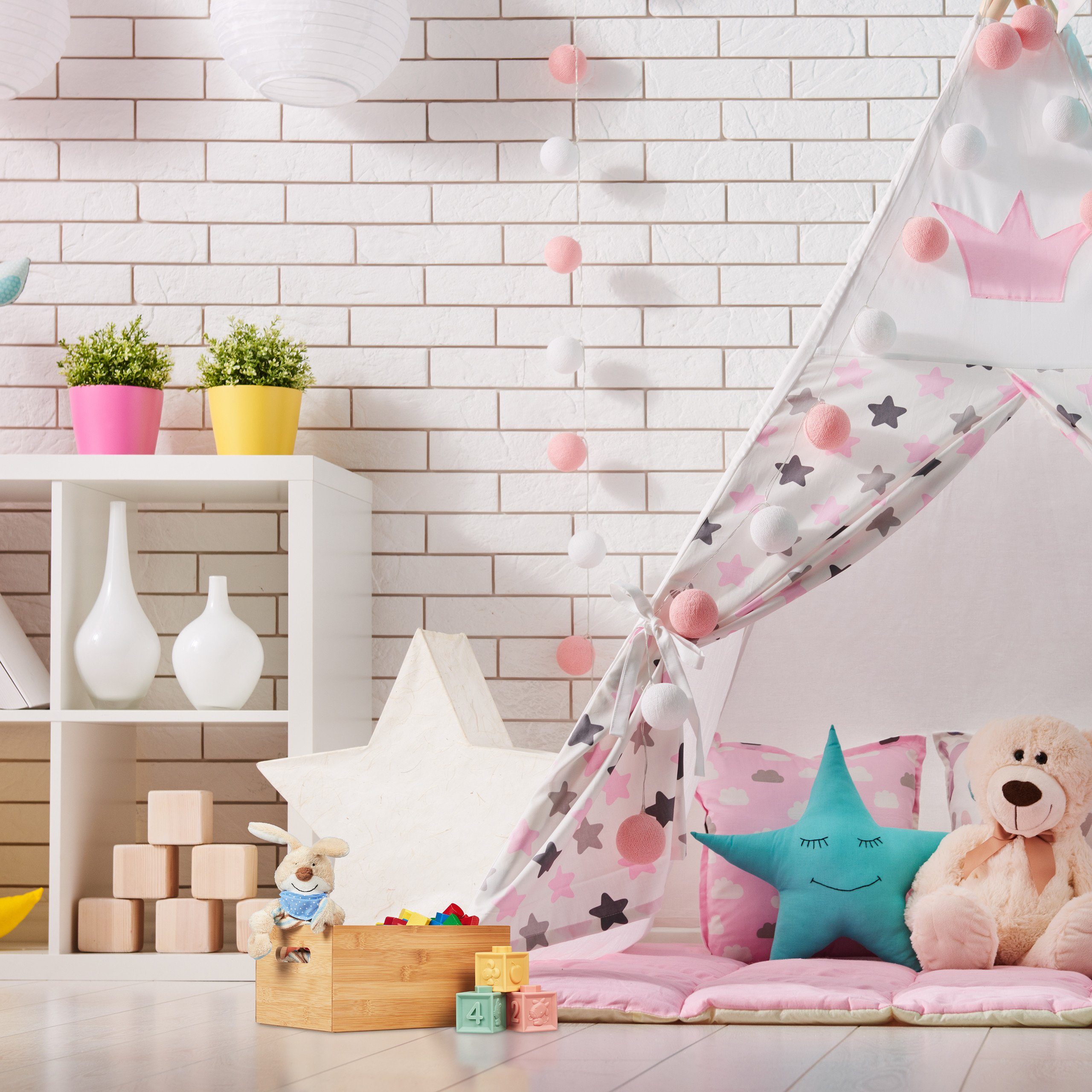 relaxdays Aufbewahrungsbox 2 Fächer mit Griffe, günstig online kaufen