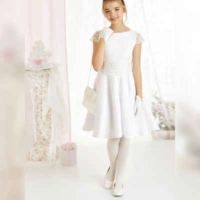 Dalary Partykleid Blumenmädchenkleid Kommunionkleid Dalary DK-300 Weiß