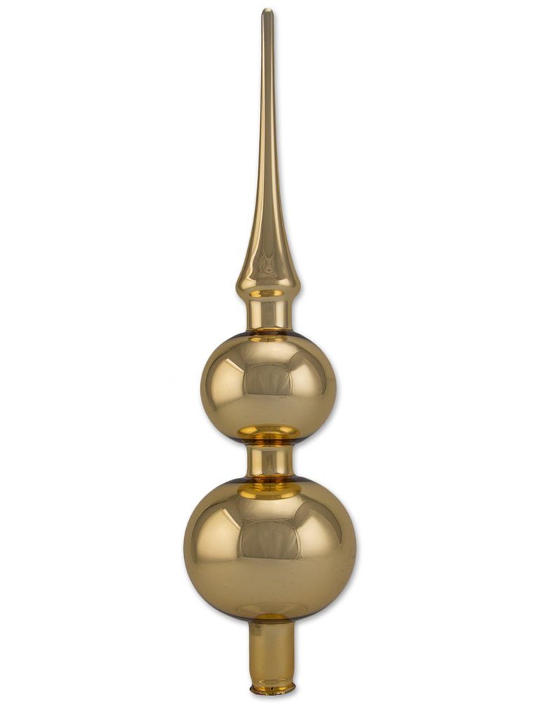 Thüringer Glasdesign Christbaumspitze Doppelspitze 31 cm aus Glas - Weihnachtsdekoration Made in Germany (1-tlg), Aus Glas