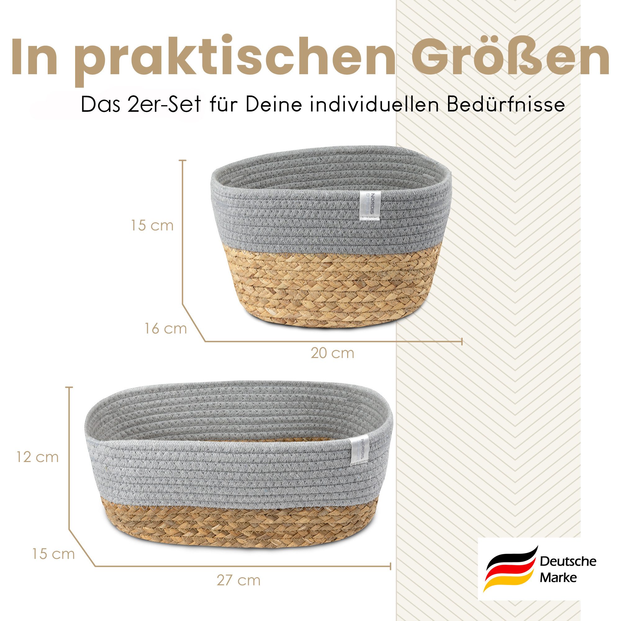 NORDIS DESIGN Aufbewahrungskorb Set "Alina" aus günstig online kaufen