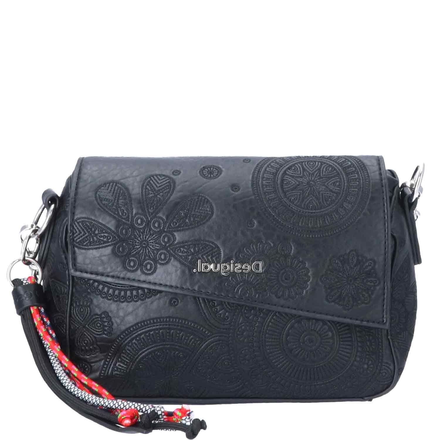Umhängetasche Desigual Damen Umhängetasche Deja Vu Phuket Mini Negro