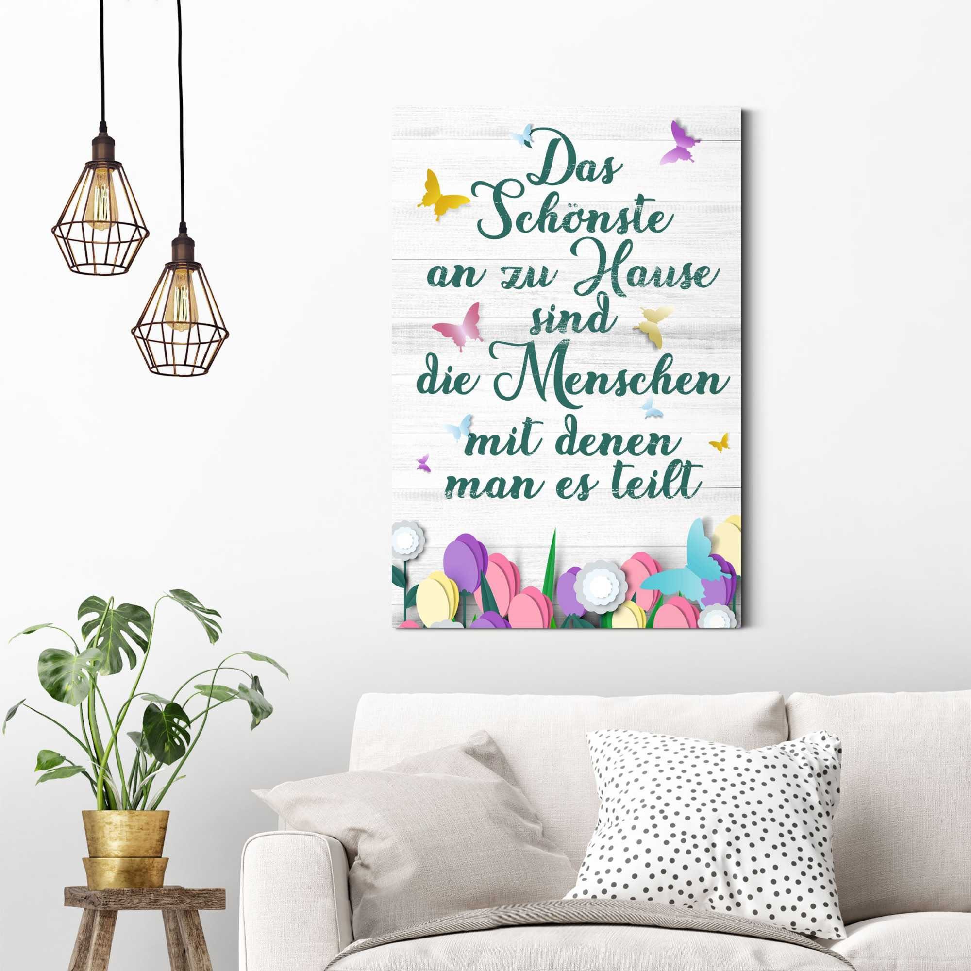 (1 Zu Reinders! Hause - St) Wandbild Familien Schriftzug - Lebensfreude Weisheit, Wandbild