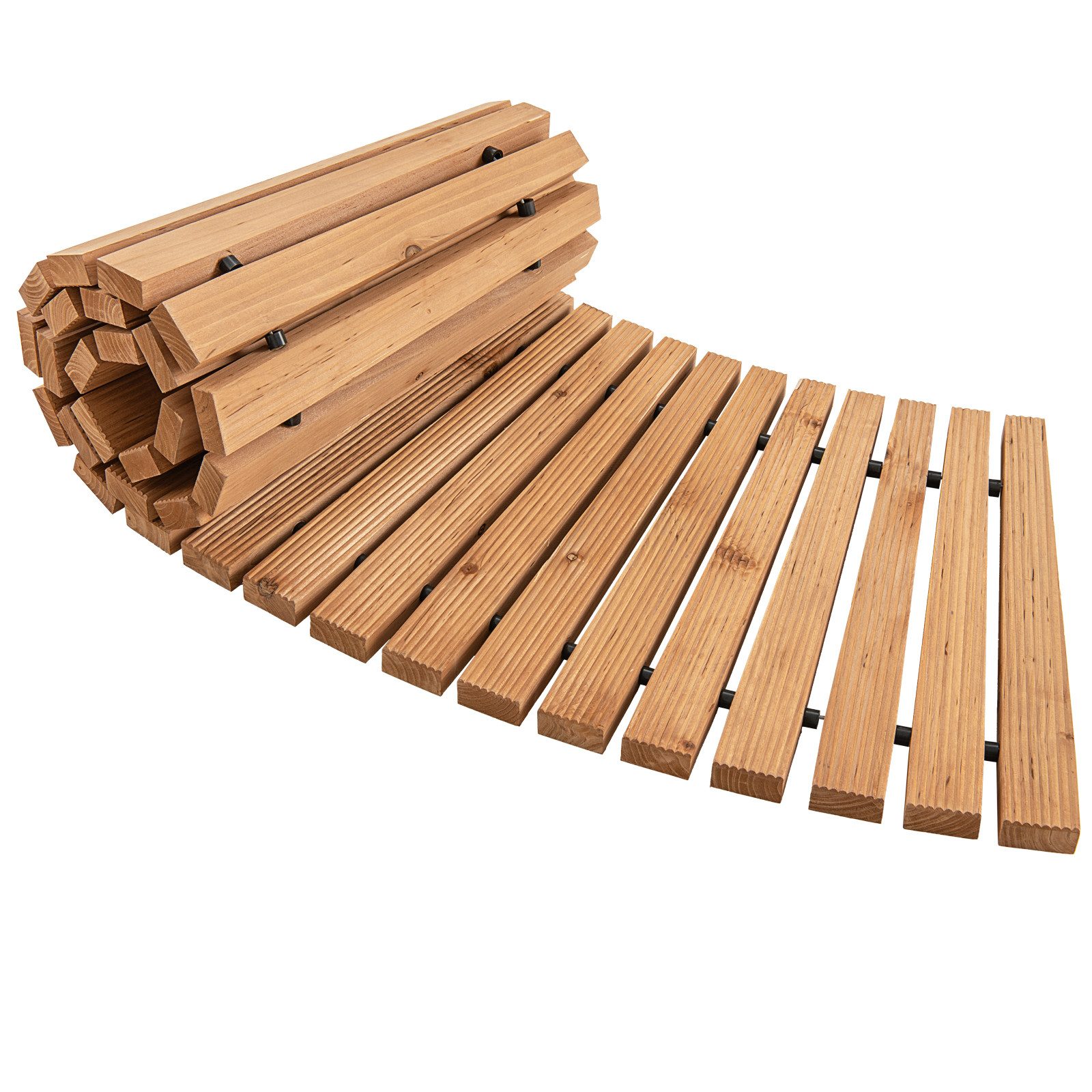 COSTWAY Gartensteg, ausrollbar, mit Metalldraht, 216 x 53 cm