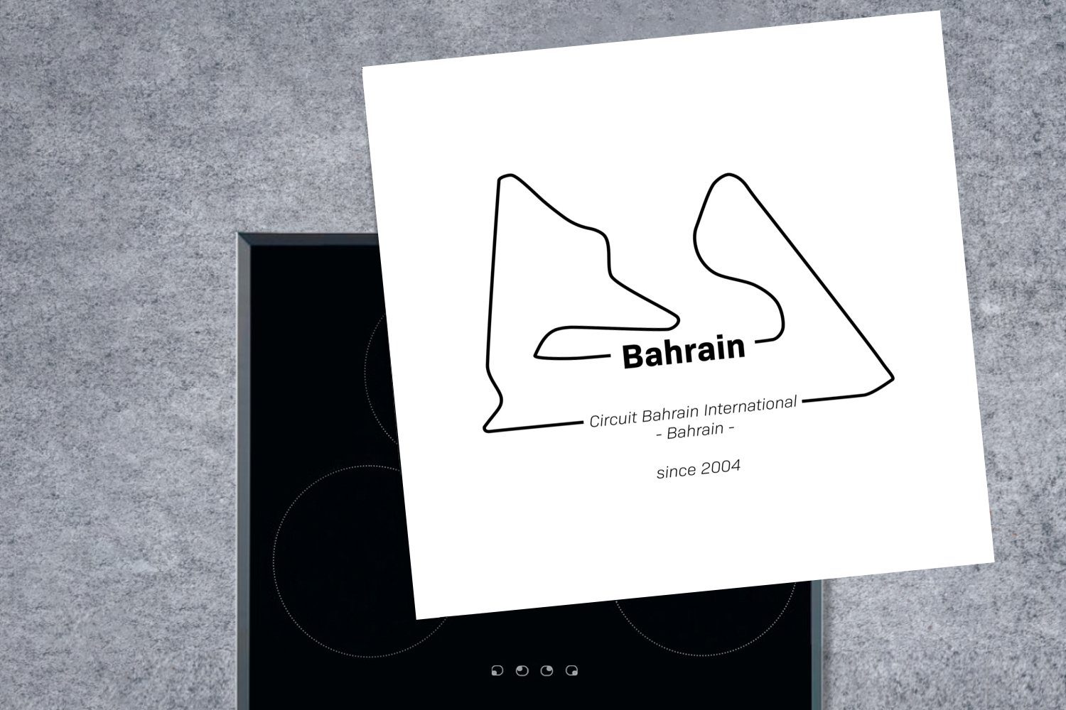 Vinyl, Bahrain für Rennstrecke, Ceranfeldabdeckung, Arbeitsplatte Herdblende-/Abdeckplatte 1 Formel 78x78 küche tlg), (1 - - MuchoWow cm,
