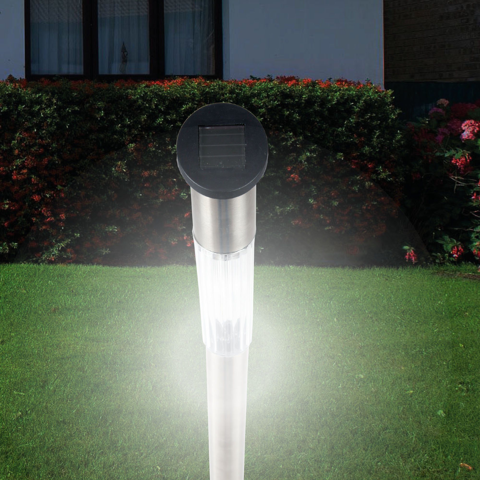 XXL IP44 Stecklampe LED LED Gartenleuchte Solar SLXXL-60118, LED Kaltweiß, Bestlivings fest integriert, für Solarleuchte Außen,