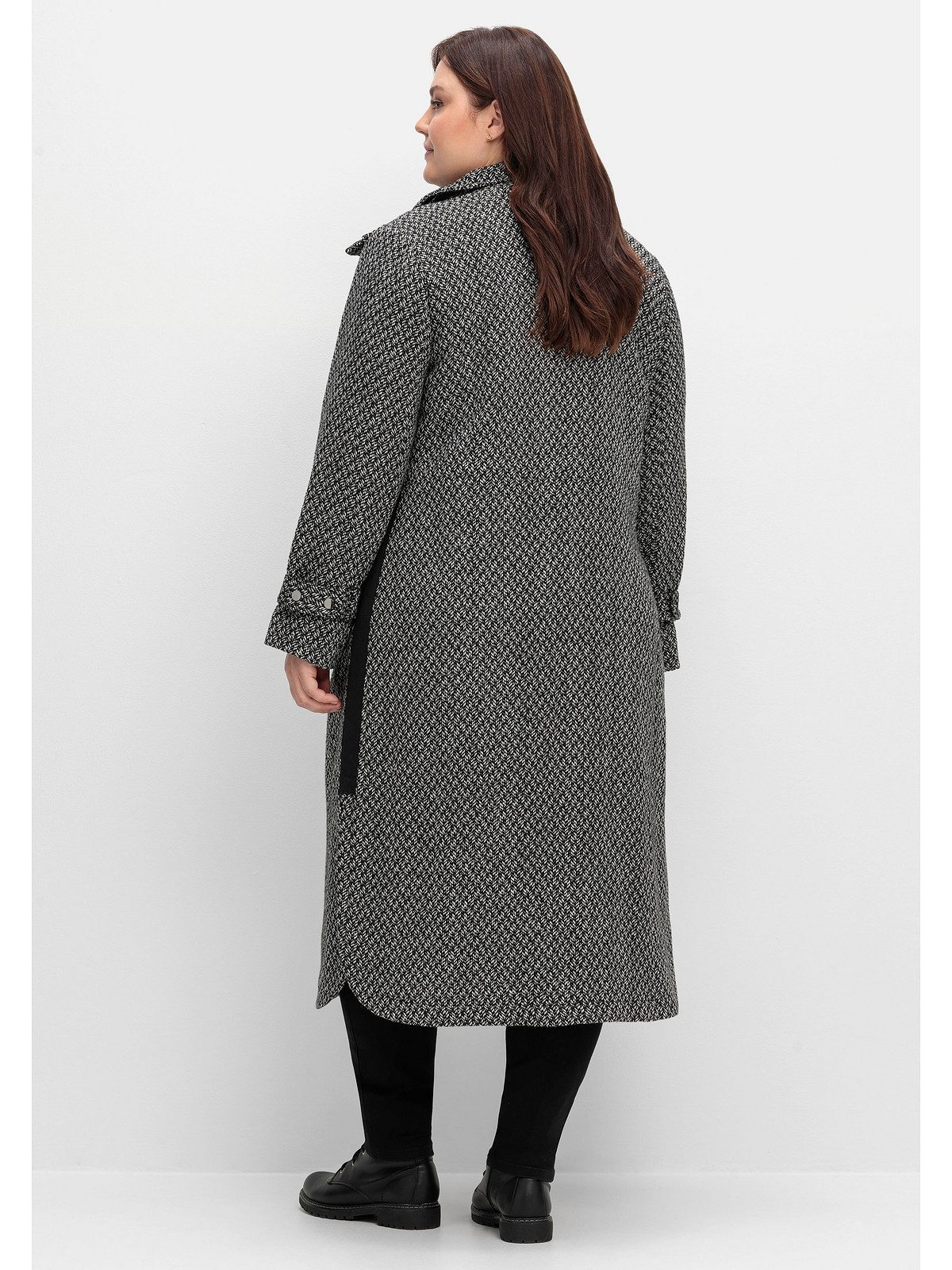 Sheego Trenchcoat Große Größen im Cargo-Stil, mit Stehkragen