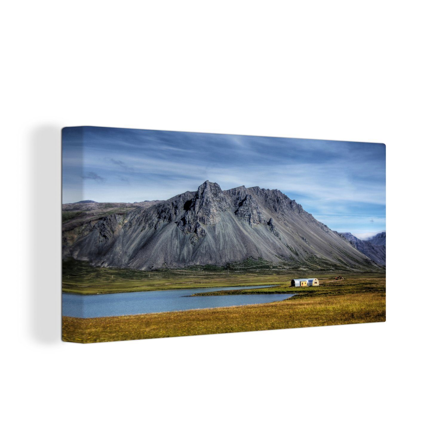 OneMillionCanvasses® Leinwandbild Bewölkter Himmel über den Bergen im Snæfellsjökull-Nationalpark in, (1 St), Wandbild Leinwandbilder, Aufhängefertig, Wanddeko, 30x20 cm