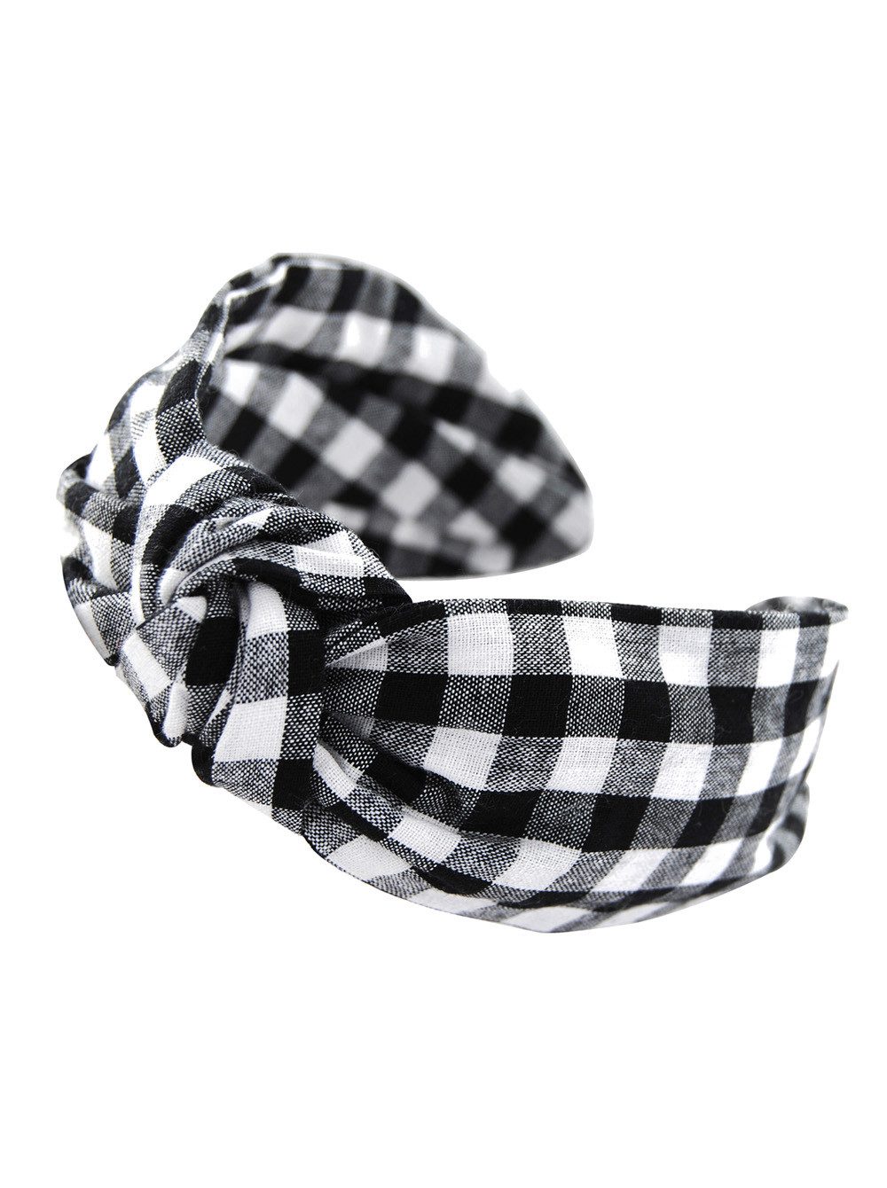 axy Haarreif Haarreif mit Knoten Vintage Look Kariert Haarreif, Premium Haareifen Haarband