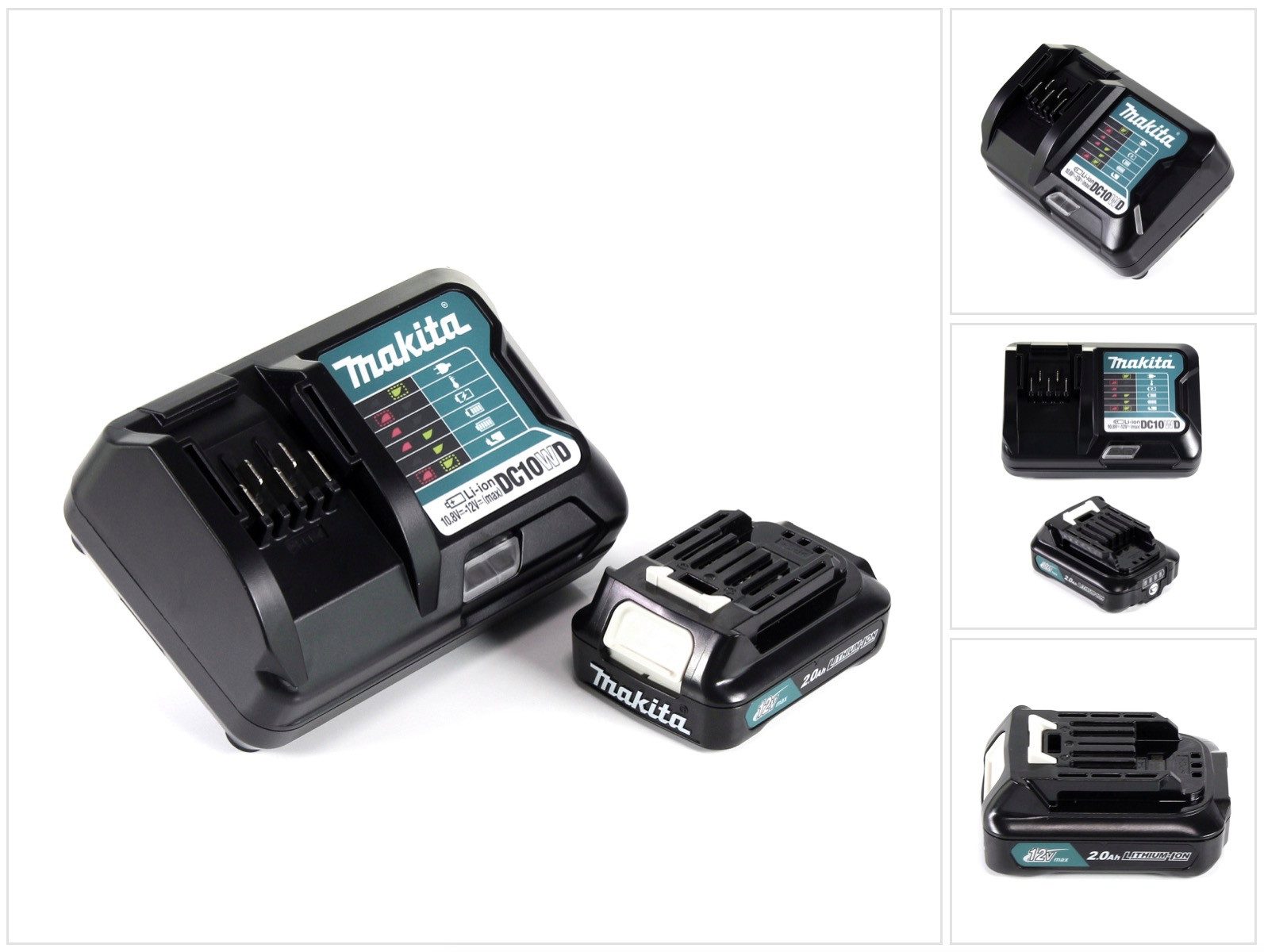 Makita Power Source Kit 12V mit 1x BL1021B Akku 2,0Ah + DC10WD Ladegerät Schnelllade-Gerät