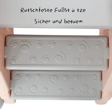 FUROKOY Indoor-Rutsche Kinderrutsche Schaukel 4 In 1, Fun-Slide, Kleinkinderrutsche, Schaukel, für In- und Outdoor, Basketballständer, Garten, für 2-8 Jahre Kinder