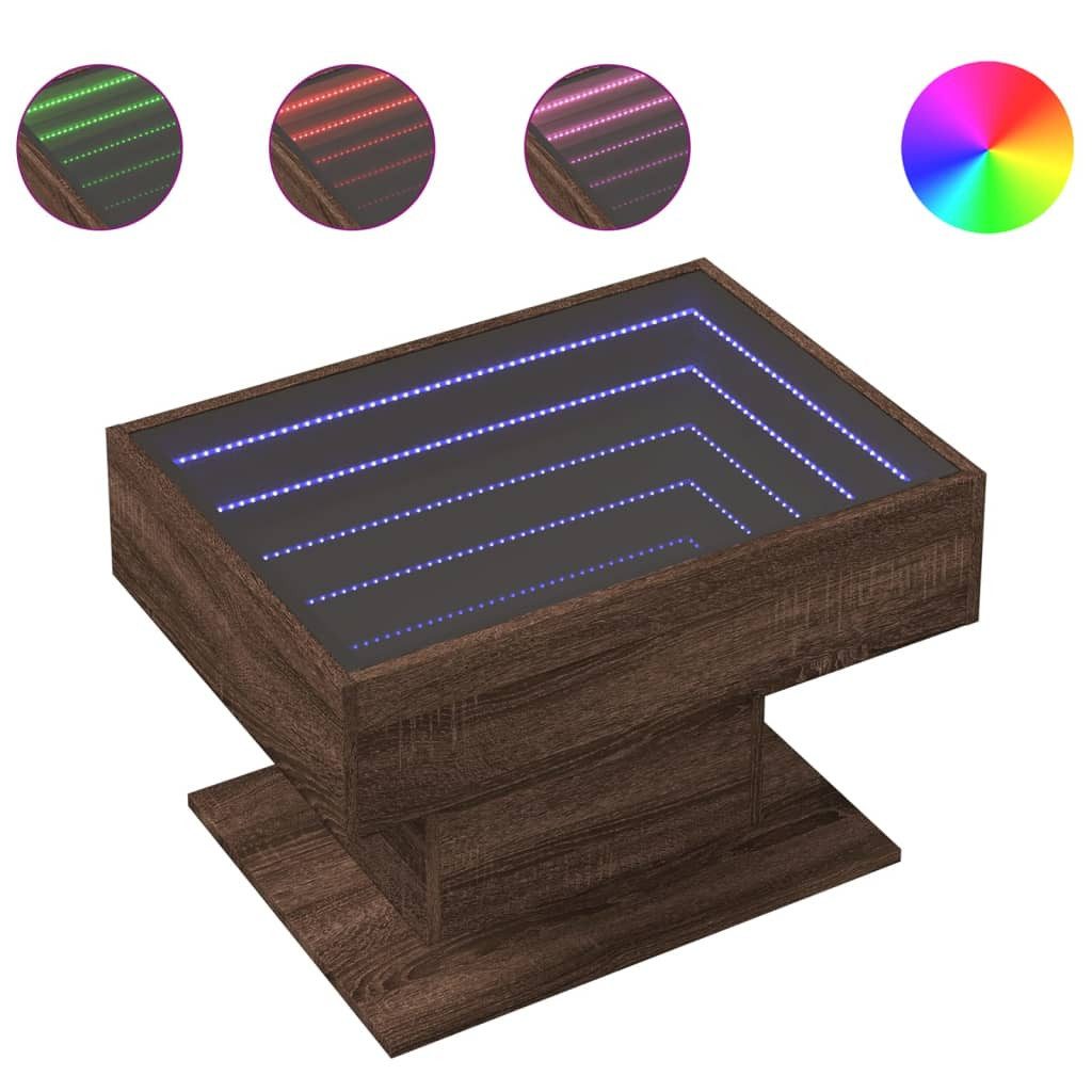 vidaXL Couchtisch LED-Couchtisch Braun Eichen-Optik 70x50x45 günstig online kaufen