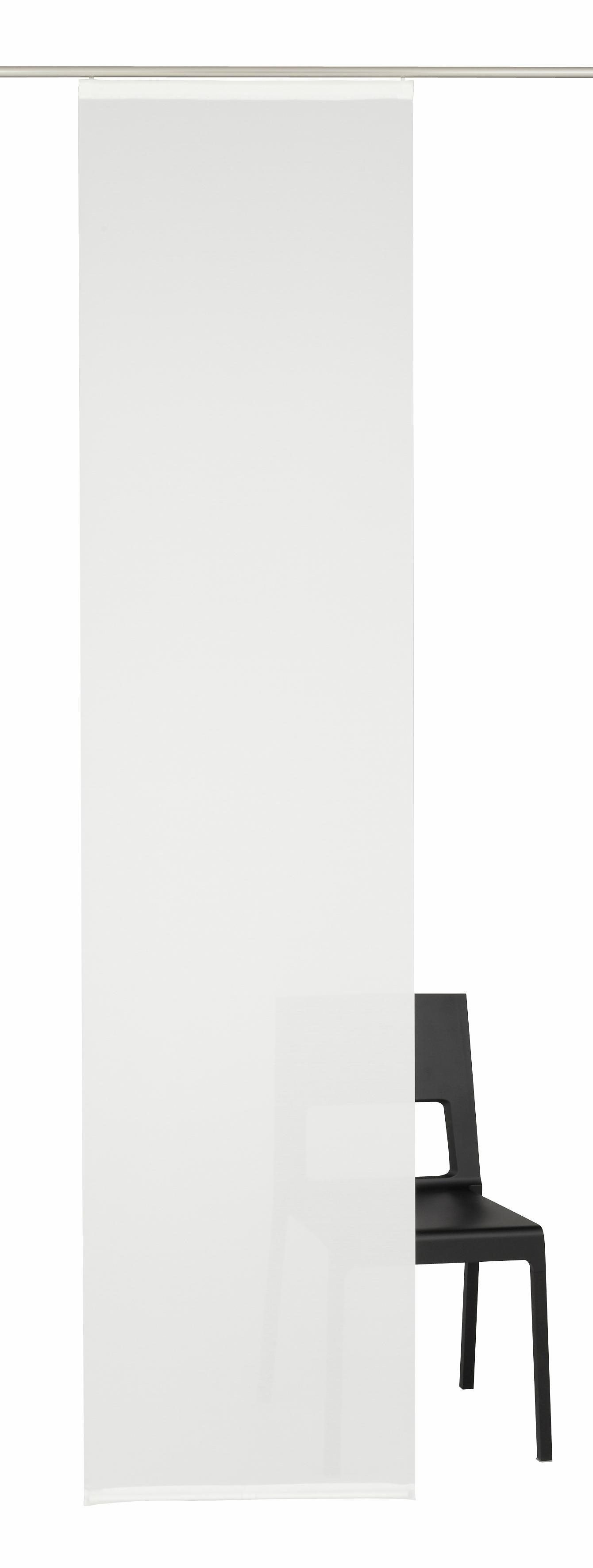 Schiebegardine Galena Uni, Neutex for you!, Klettband (1 St), halbtransparent, inkl. Befestigungszubehör, Breite: 57 cm wollweiß