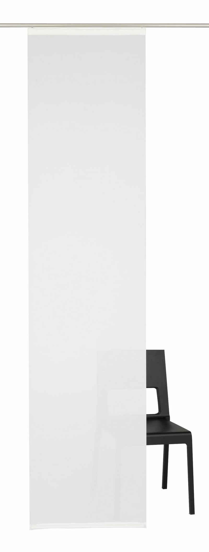 Schiebegardine Galena Uni, Neutex for you!, Klettband (1 St), halbtransparent, inkl. Befestigungszubehör, Breite: 57 cm