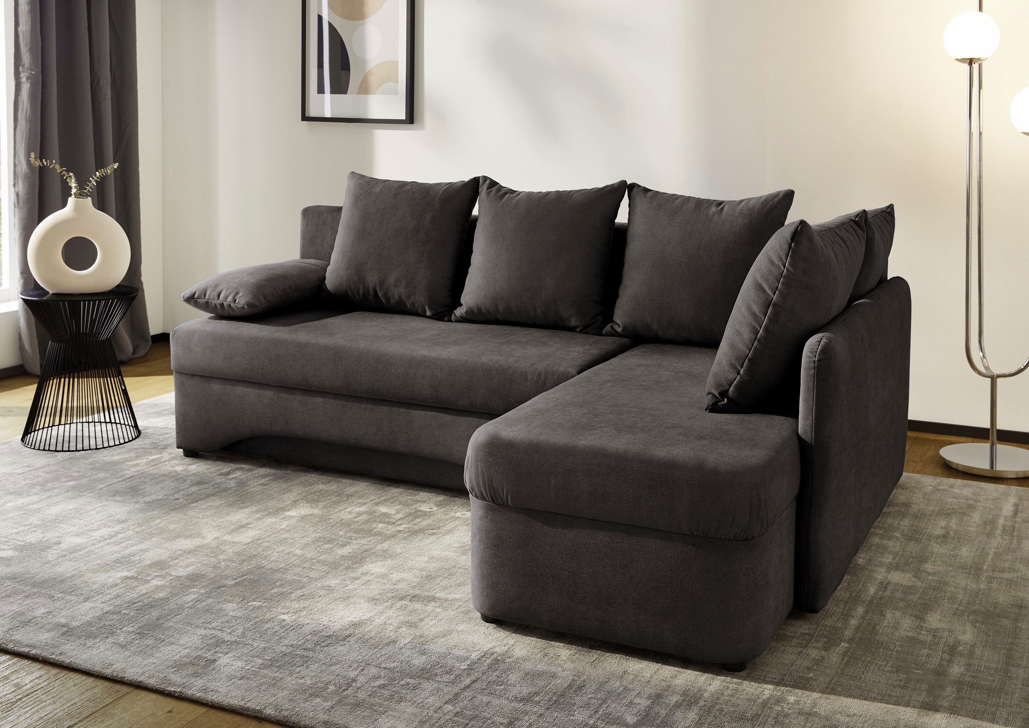 Ecksofa Nivaris, L-Form, inklusive Gästebettfunktion