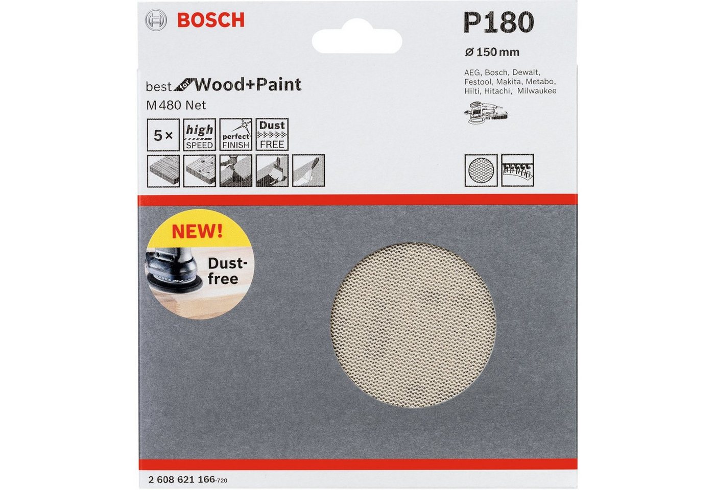 Thumbnail - Bosch Professional Schleifpapier Bosch Professional Netzschleifblatt M480 Net Best